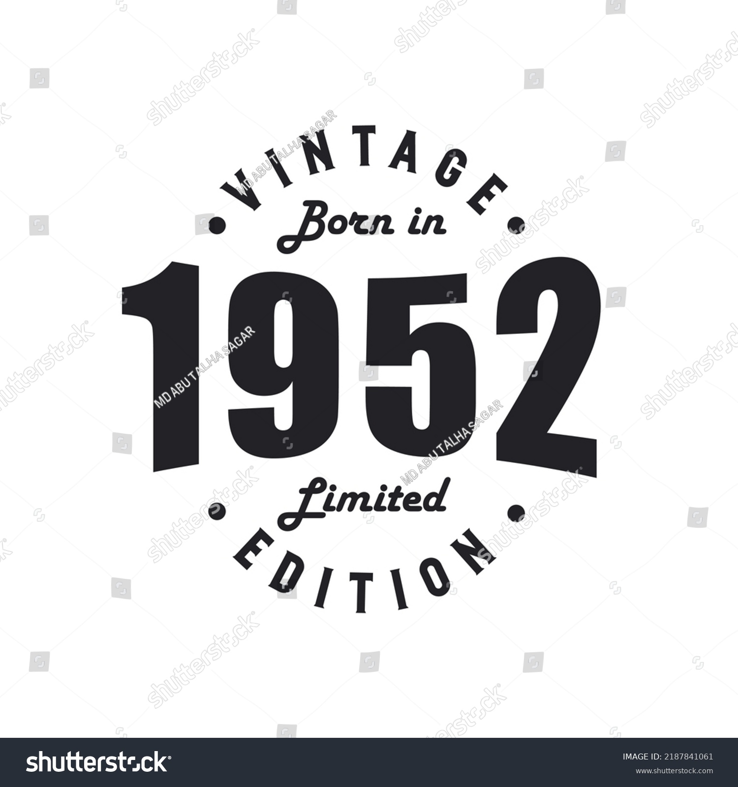 SVG of Born in 1952, Vintage 1952 Birthday Celebration svg