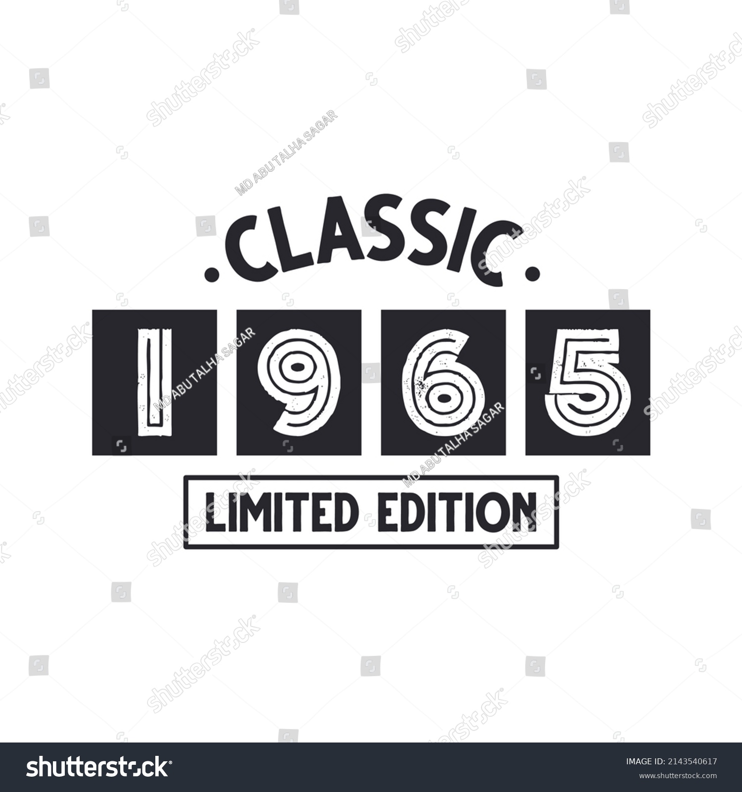 SVG of Born in 1965 Vintage Retro Birthday, Classic 1965 Limited Edition svg