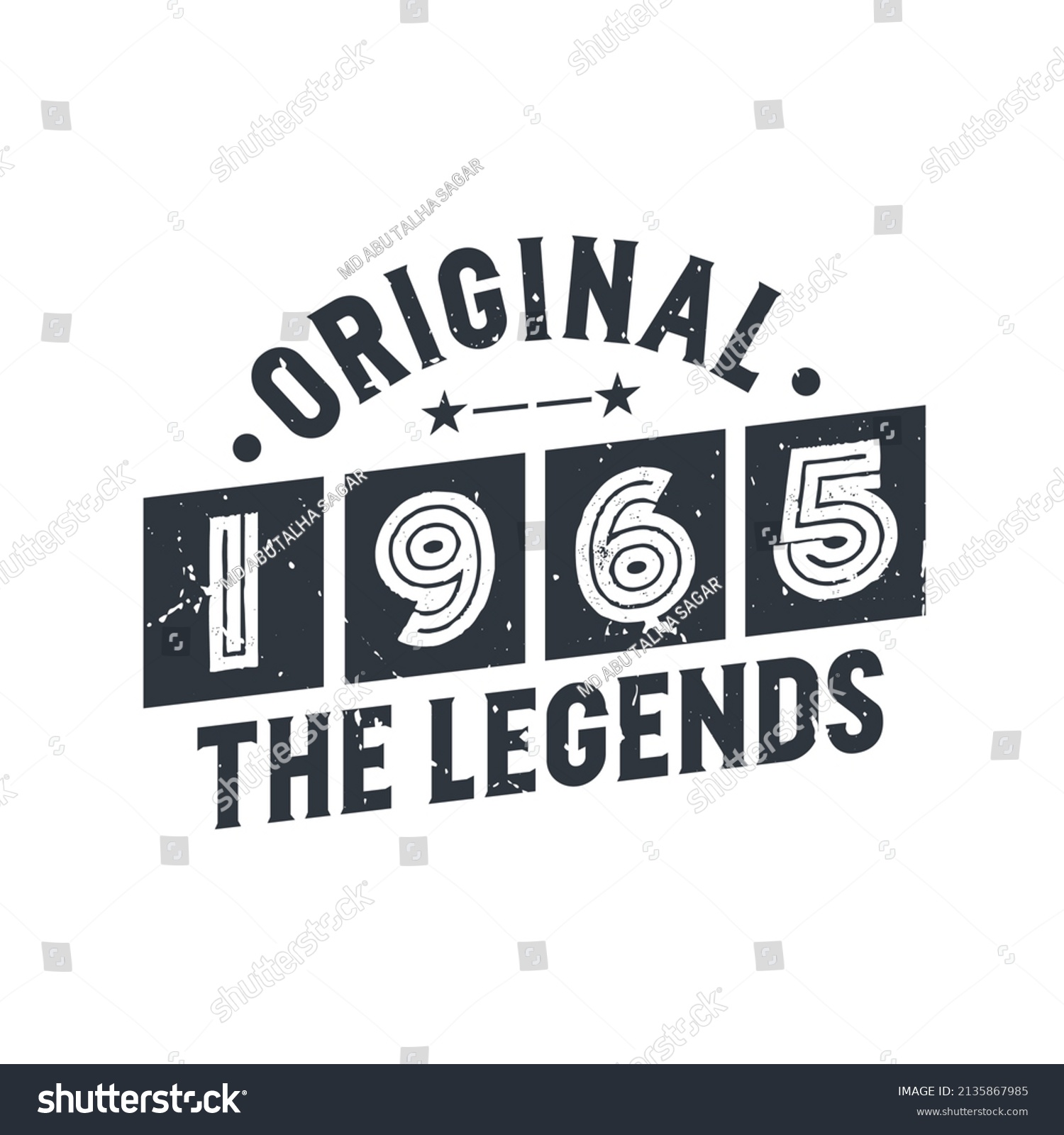 SVG of Born in 1965 Vintage Retro Birthday, Original 1965 The Legends svg