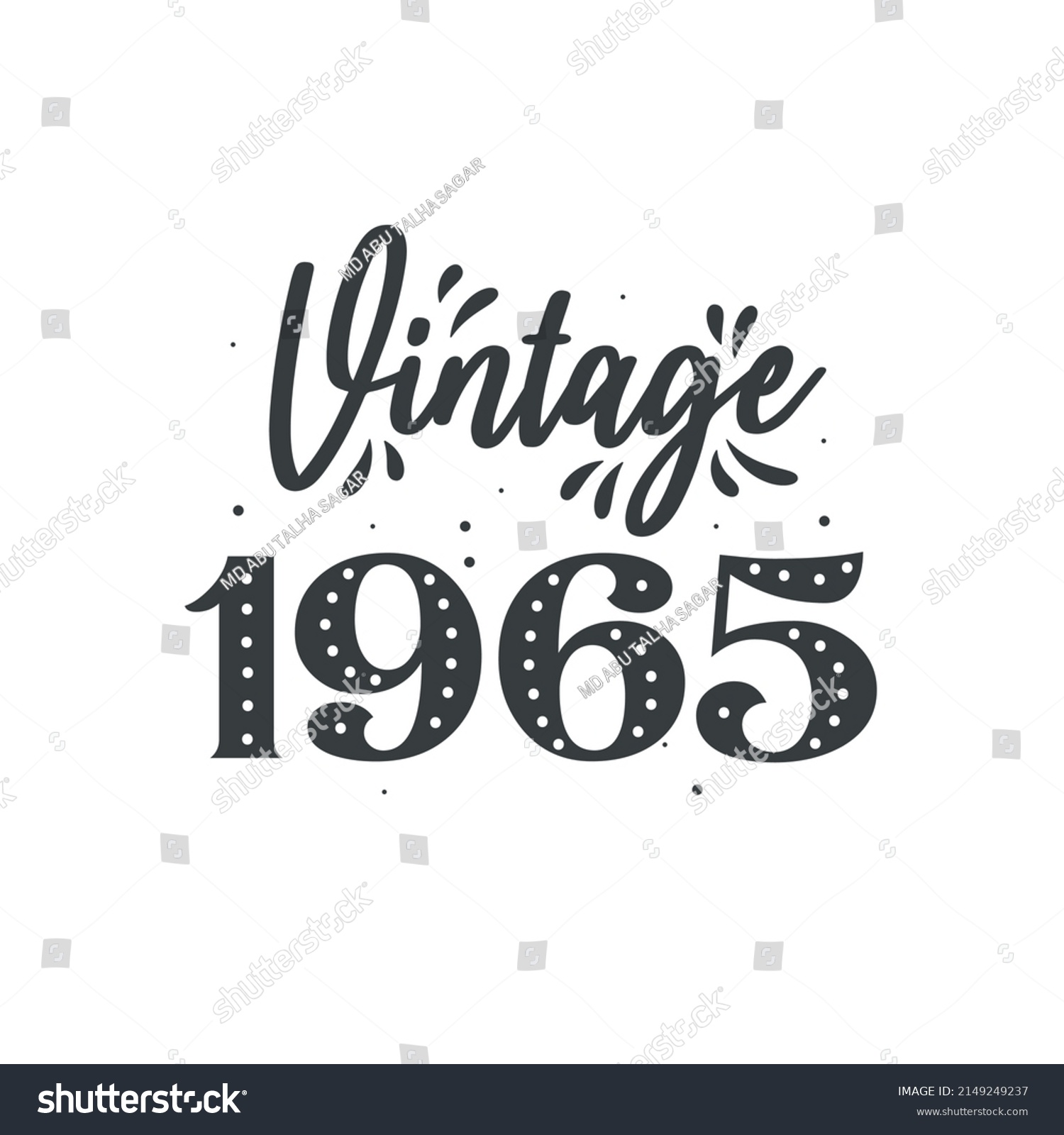 SVG of Born in 1965 Vintage Retro Birthday, Vintage 1965 svg
