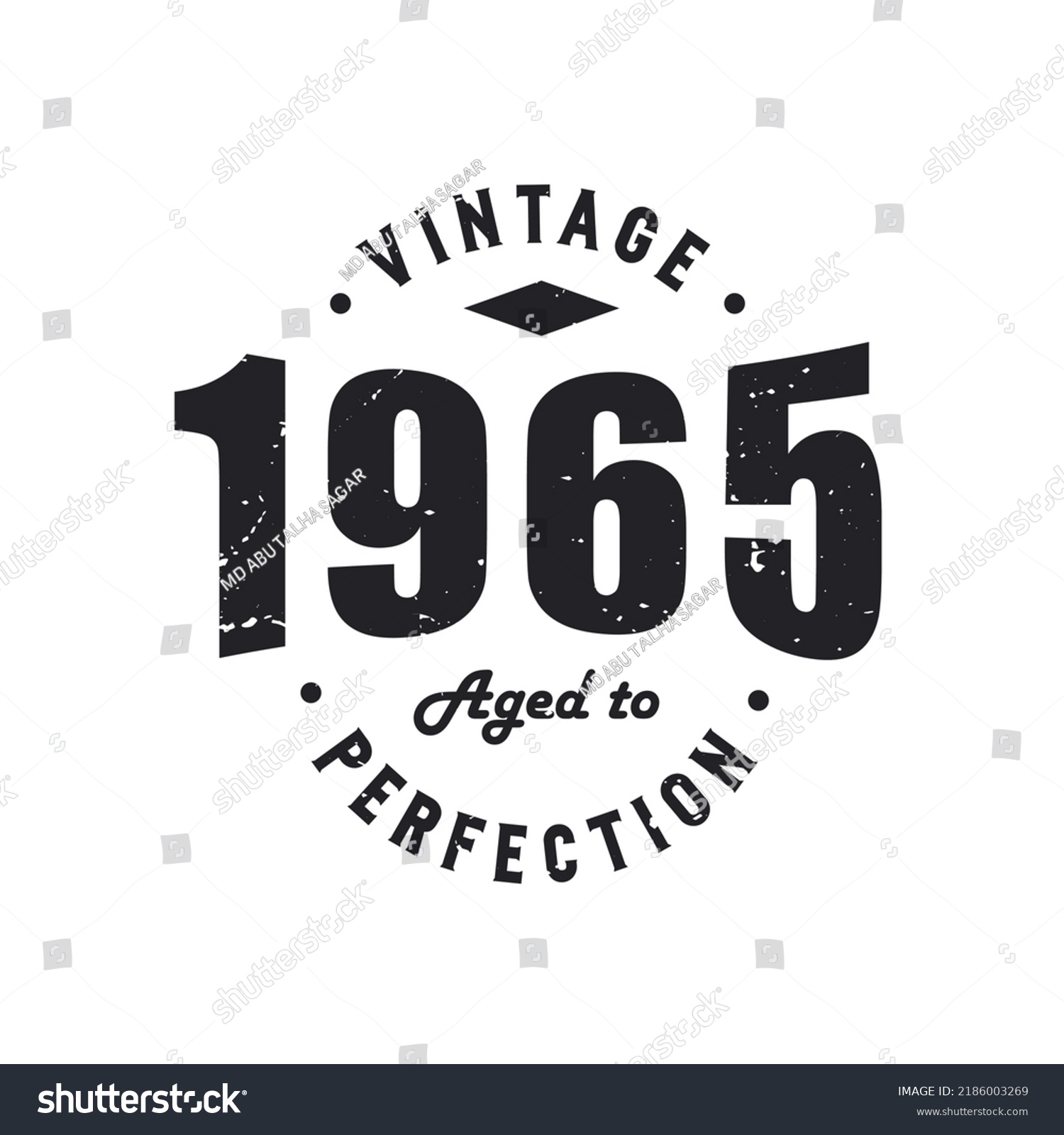 SVG of Born in 1965 Vintage Retro Birthday, Vintage 1965 Aged to Perfection svg