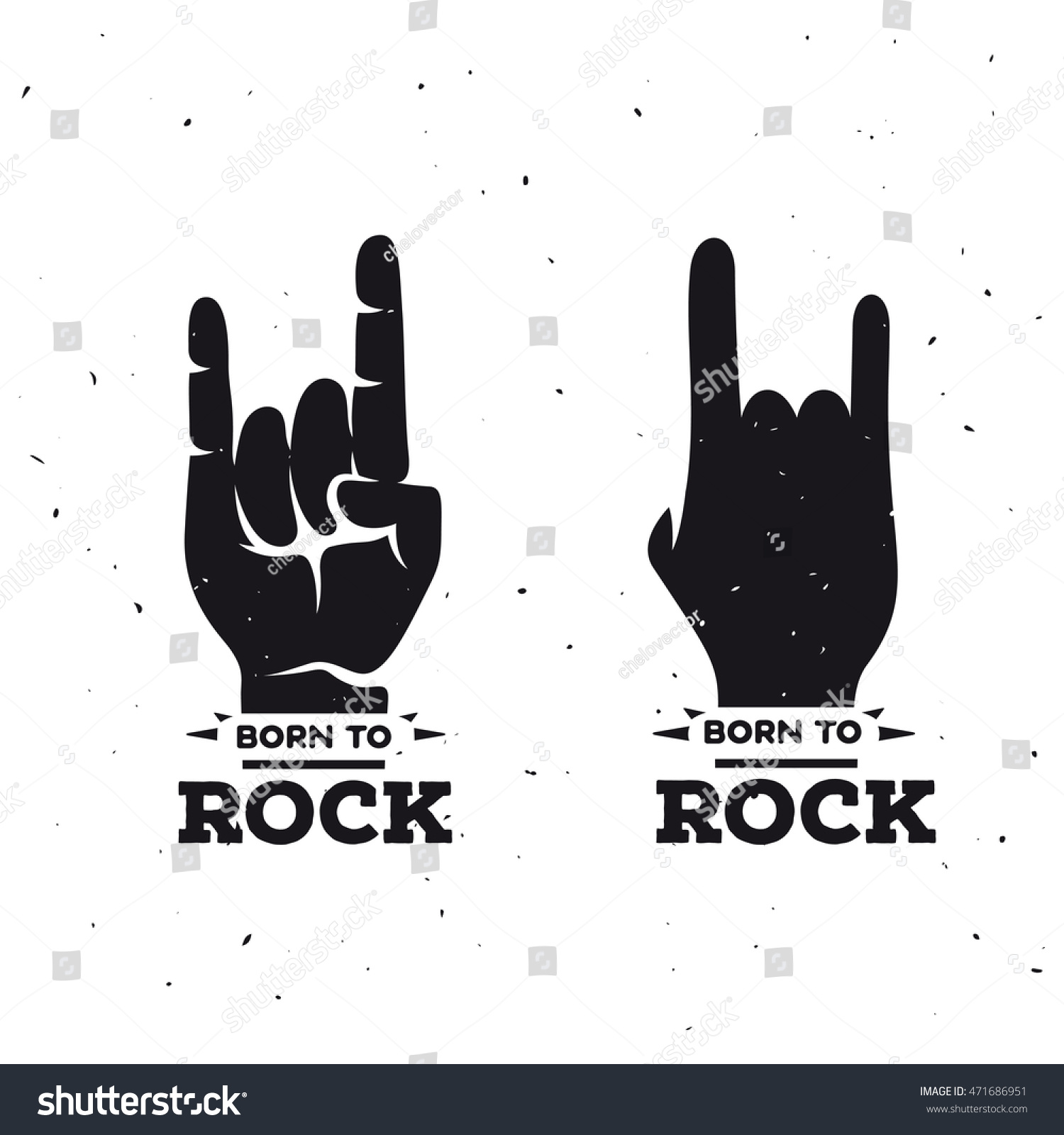 Born Rock Vintage Poster Rock On Stock Vector 471686951 - Shutterstock