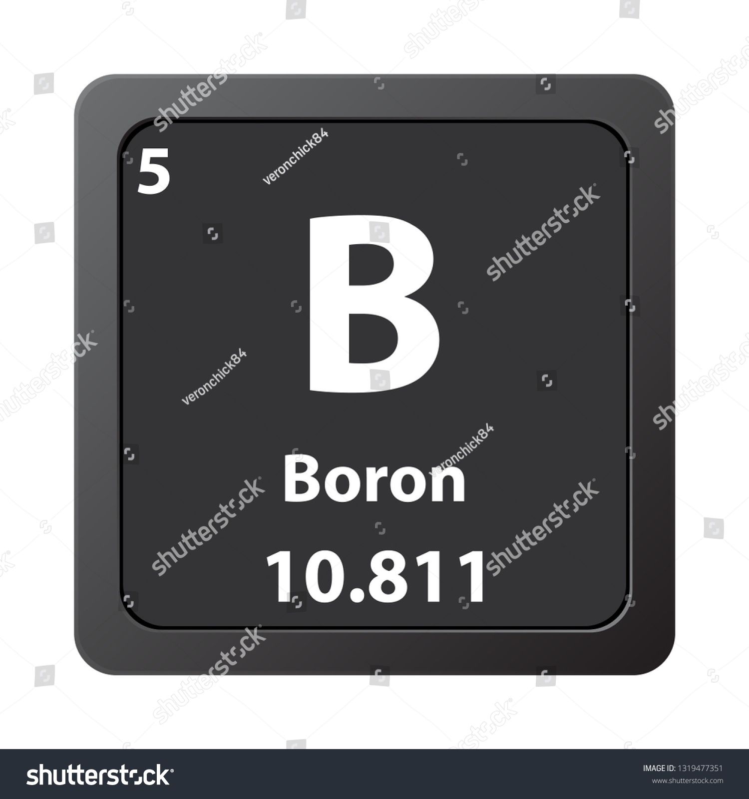 Boron B Chemical Element Icon Chemical Stock Vector (Royalty Free ...