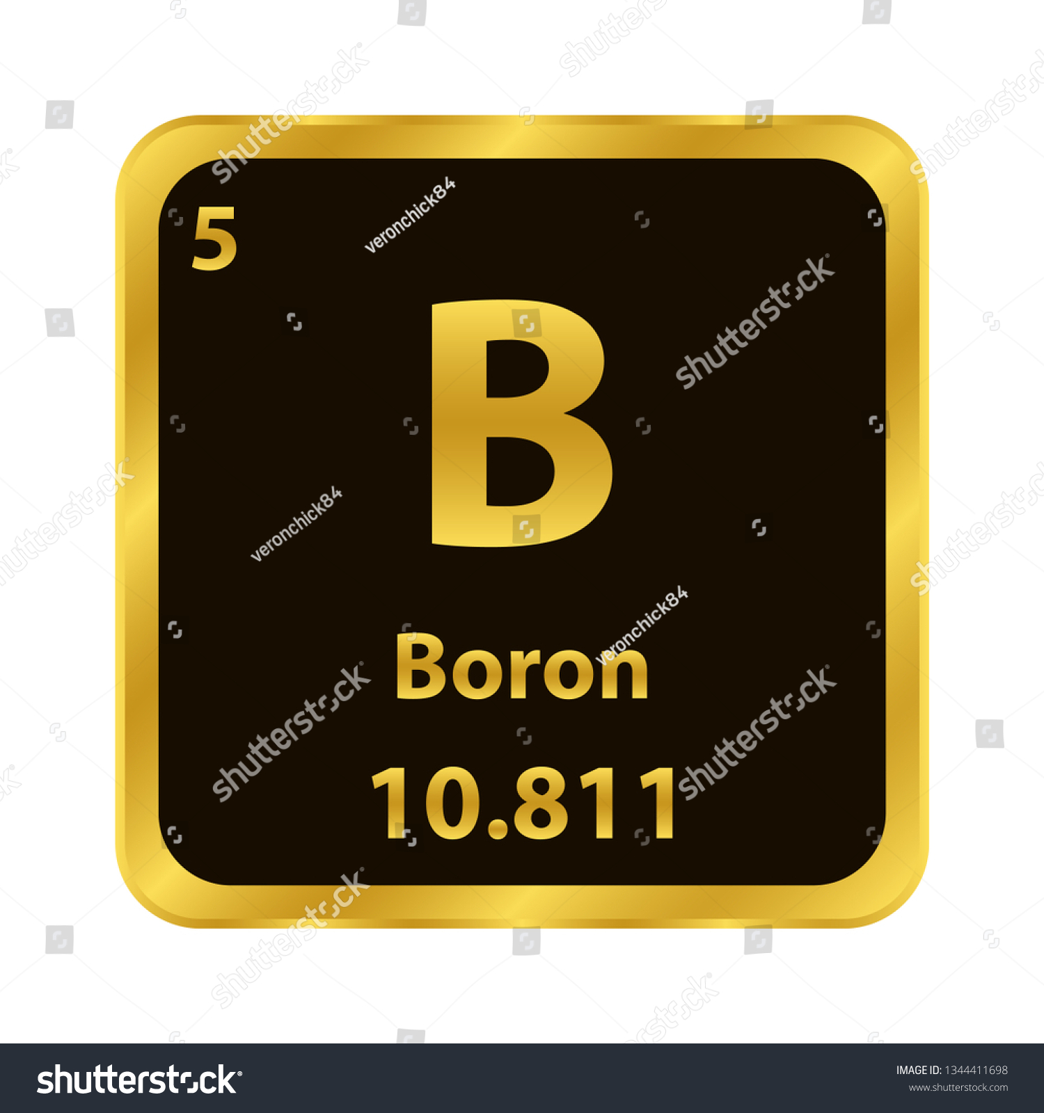 Vektor Stok Boron B Chemical Element Icon Chemical (Tanpa Royalti ...