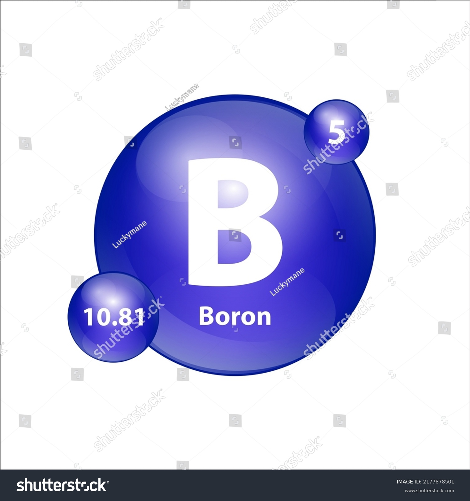 Boron B Icon Structure Chemical Element Stock Vector (Royalty Free ...