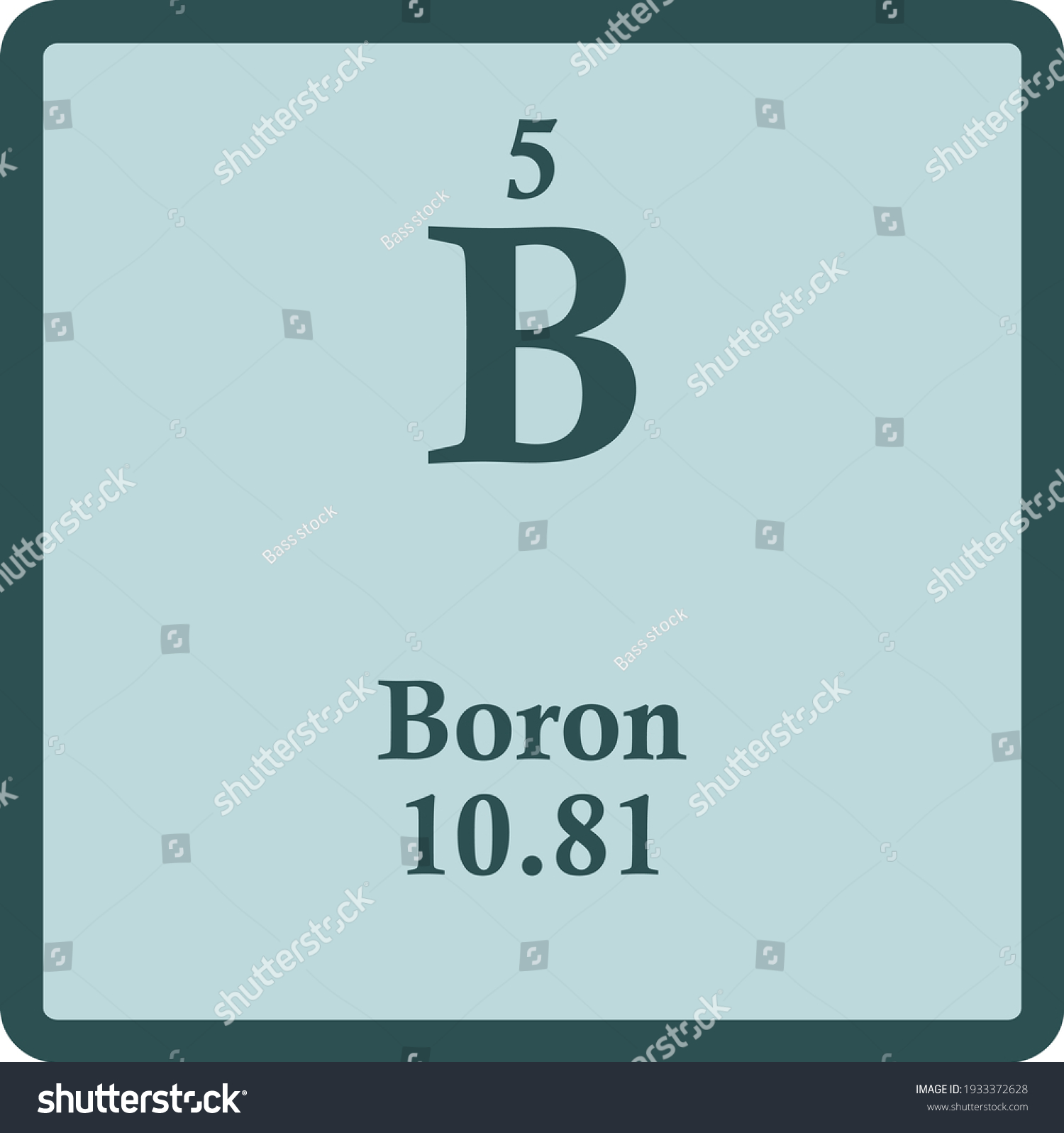 Boron B Metalloid Chemical Element Vector Stock Vector (Royalty Free ...