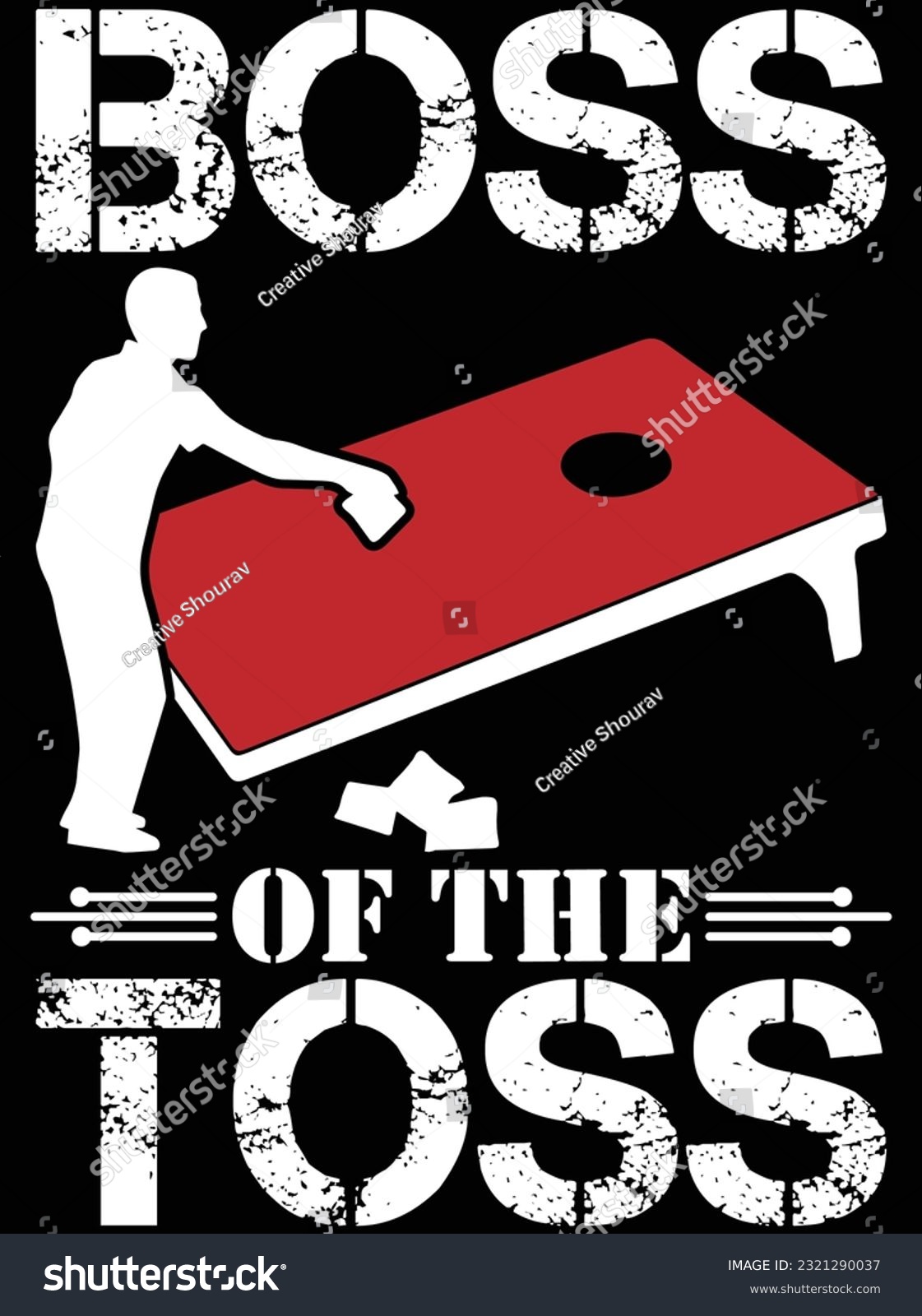 SVG of Boss of the toss vector art design, eps file. design file for t-shirt. SVG, EPS cuttable design file svg