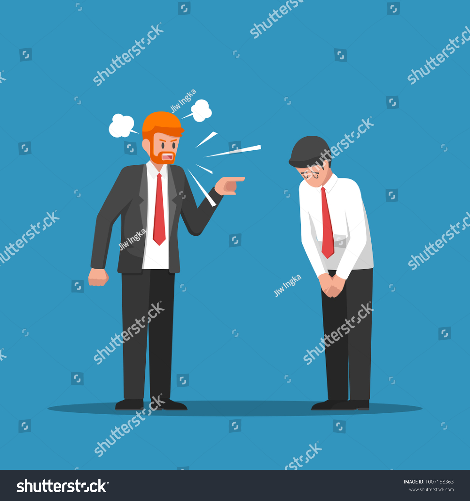 259 Boss Yelling His Employees Stock Vectors, Images & Vector Art ...