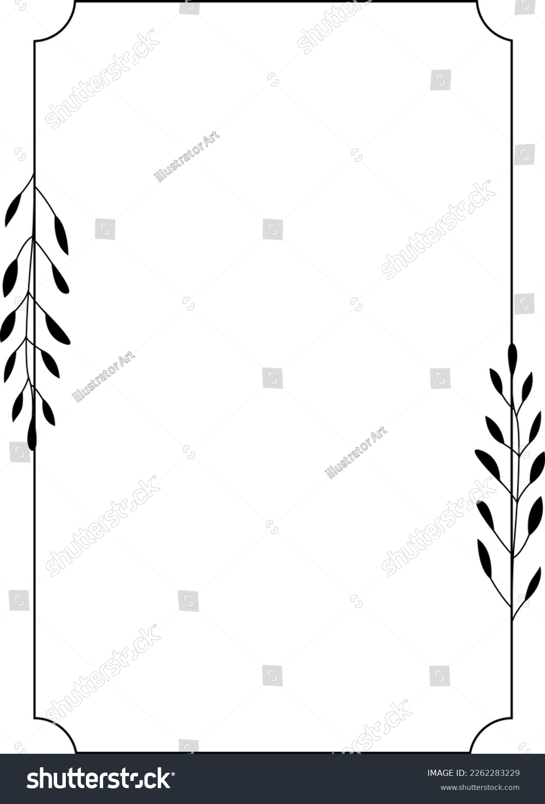SVG of Botanical Floral SVG, leaves Svg, Floral frame svg