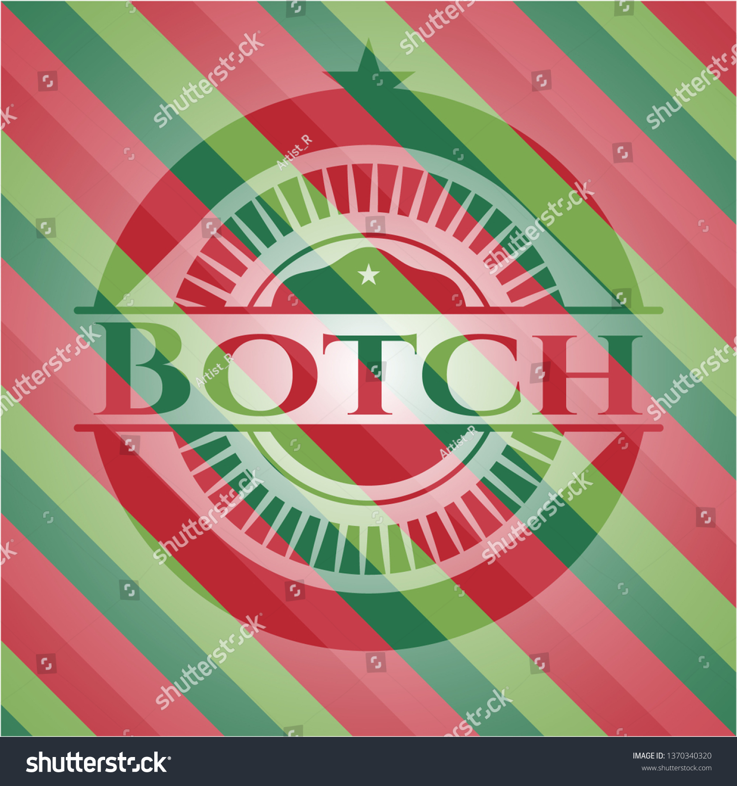 Botch Christmas Emblem Background Stock Vector (Royalty Free ...