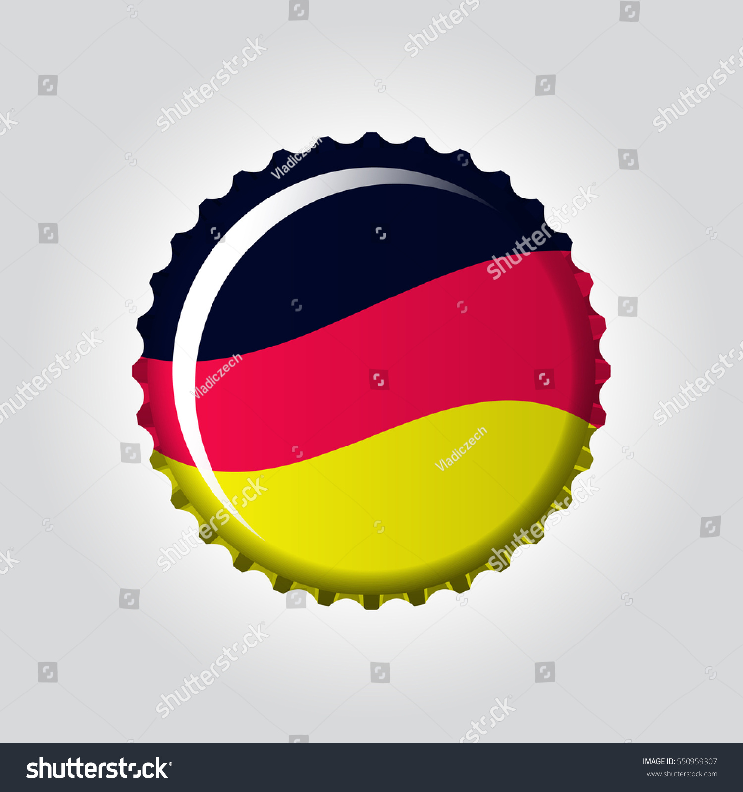 Bottle Cap German Flag Colors Room Stock Vector Royalty Free