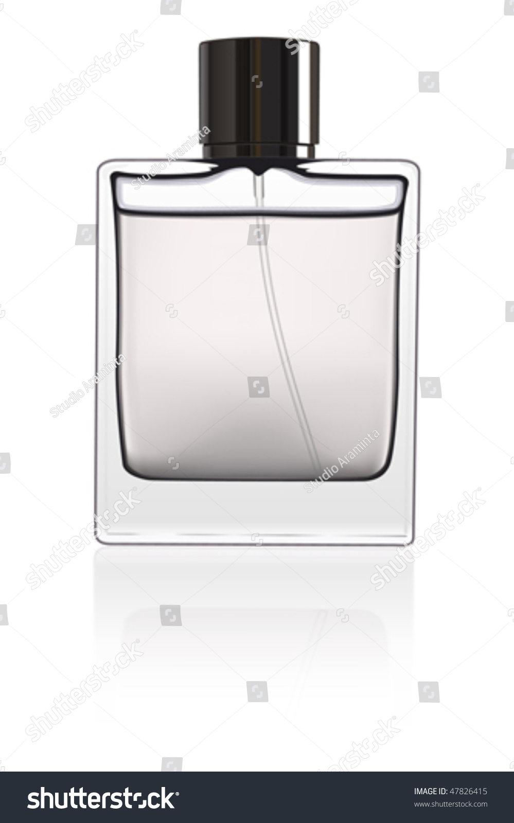 SVG of Bottle of perfume isolated over a white background. Vector image. svg