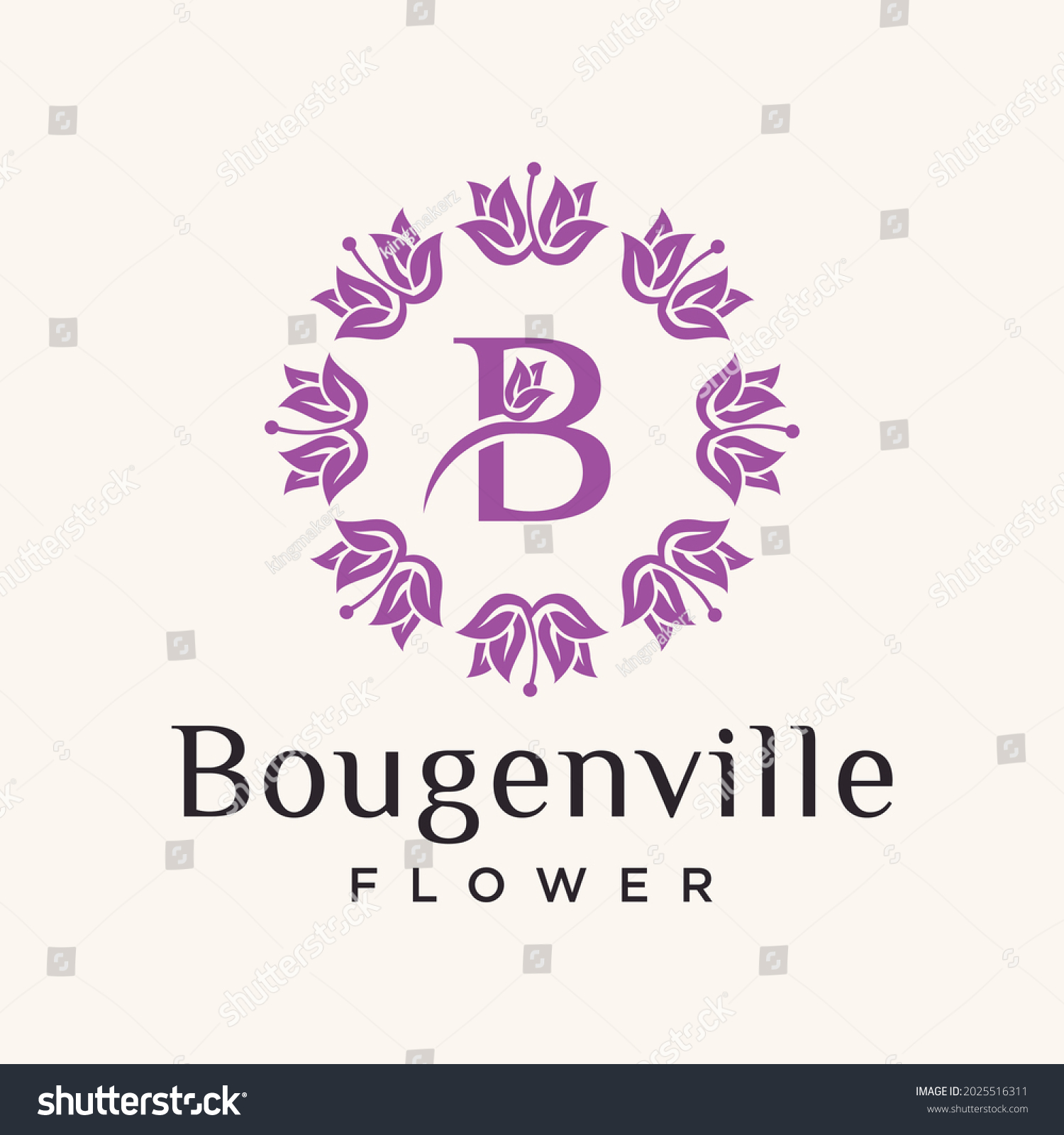 SVG of Bougainvillea flower logo design vector template, beautiful flower icon, nature logo design template with luxury leaf concept abstract luxury flower symbol for nature, yoga and beauty svg