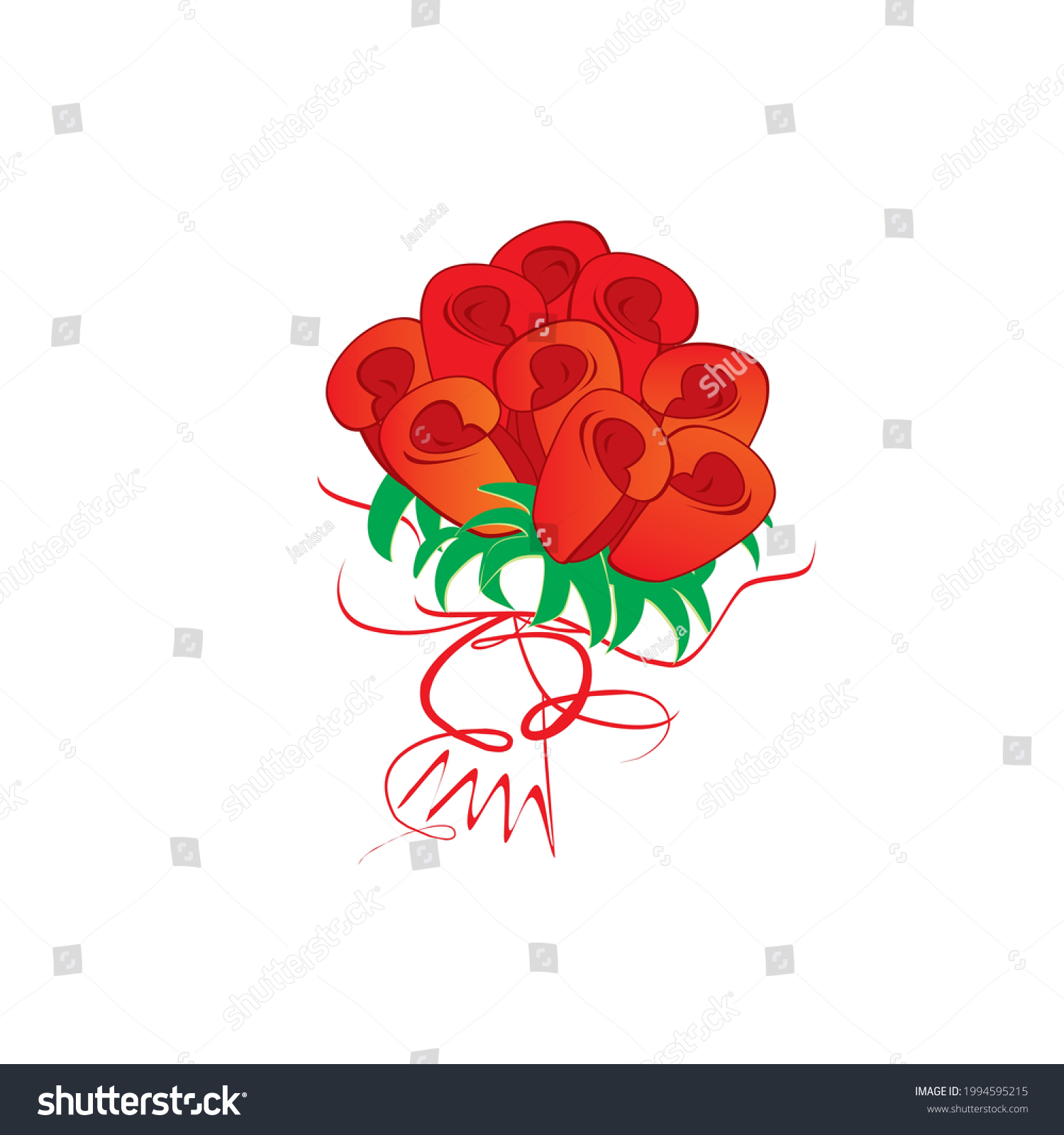 Bouquet Abstract Flowers Vector Illustration Stock Vector (Royalty Free ...