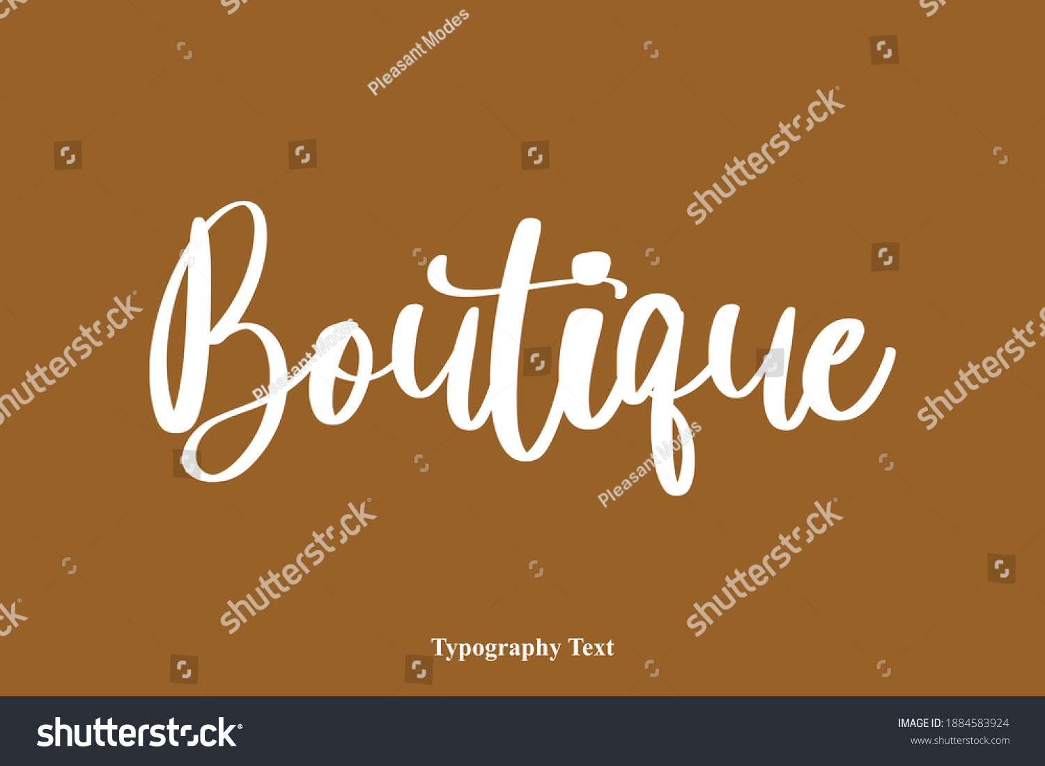 Boutique Beautiful Cursive Typography Text On 库存矢量图（免版税）1884583924