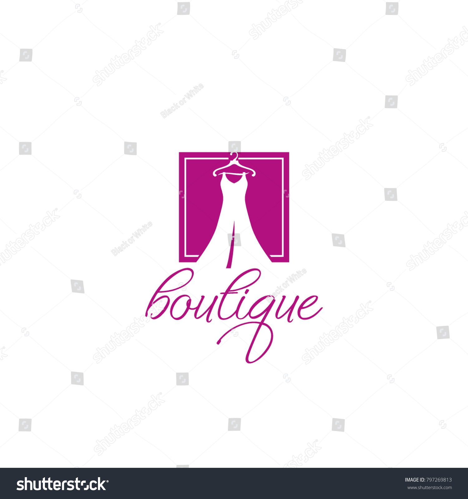 Boutique Logo Design Vector de stock (libre de regalías)797269813