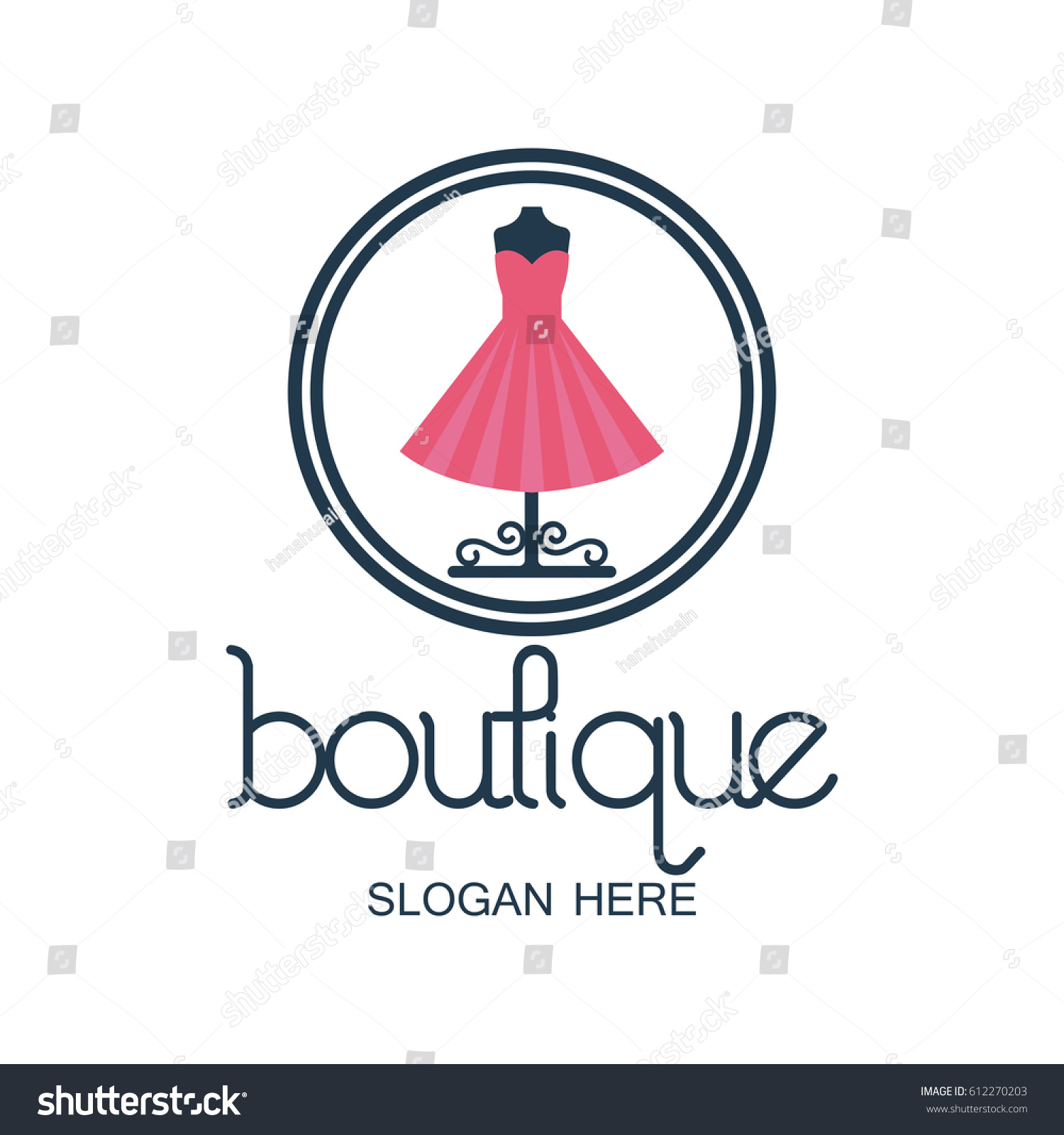 Boutique Logo Text Space Your Slogan Stock Vector (Royalty Free) 612270203