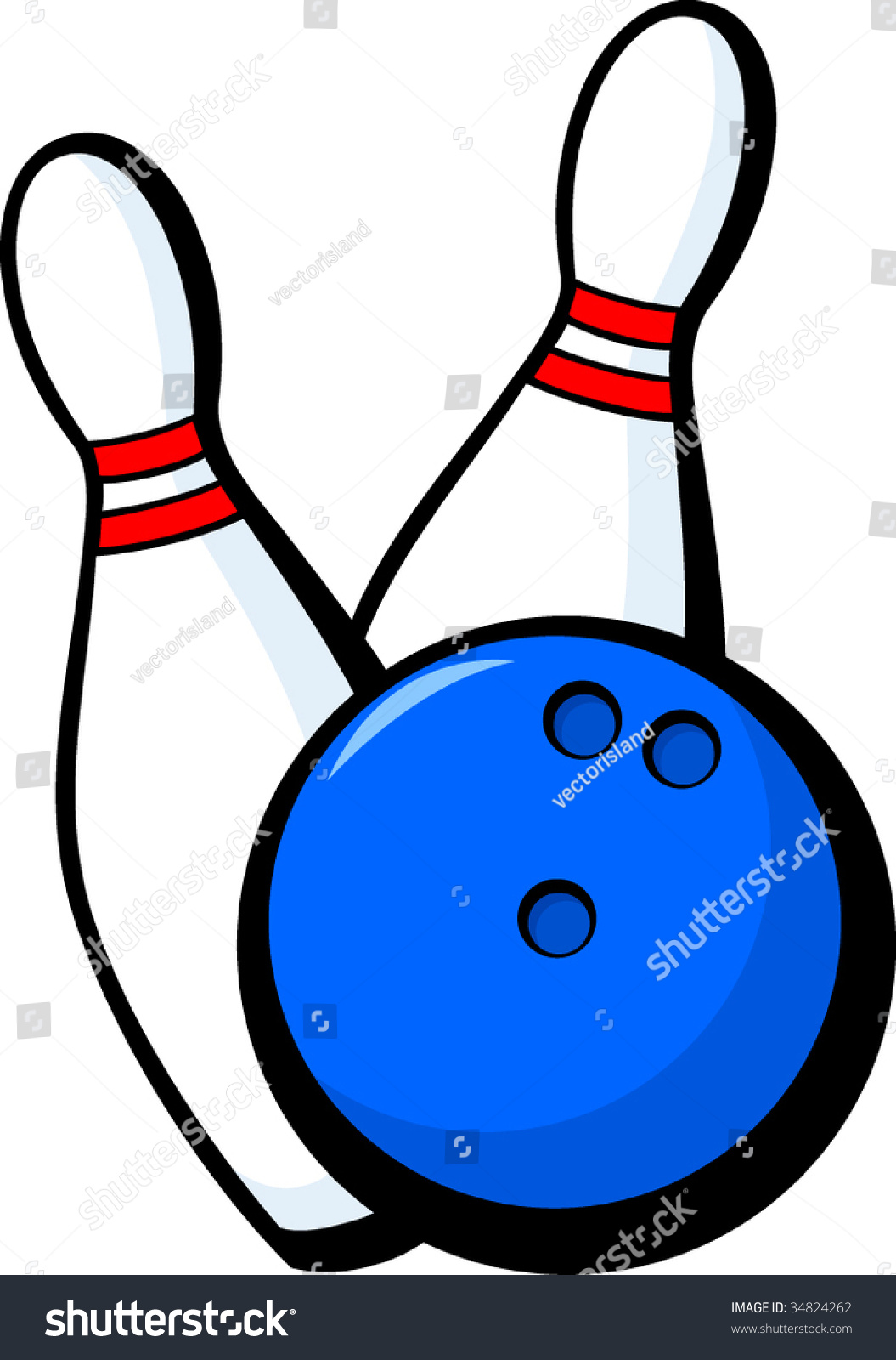 Bowling Ball Pins Stock Vector 34824262 - Shutterstock