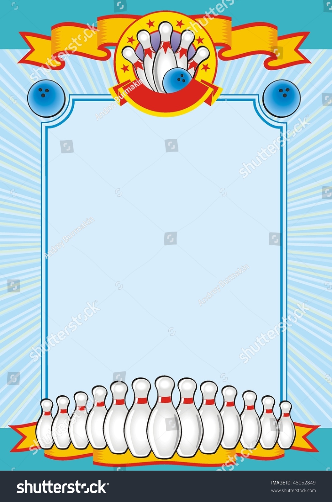 Bowling Diploma A4 Vector - 48052849 : Shutterstock