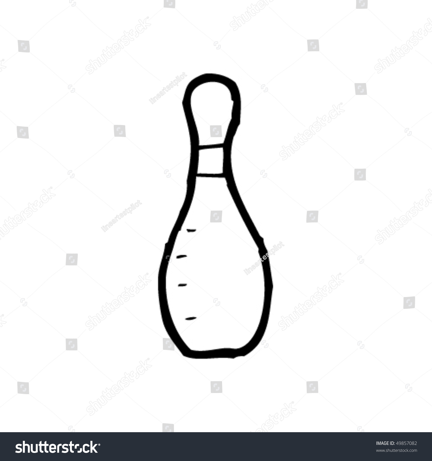 Bowling Drawing Stock Vector Illustration 49857082 : Shutterstock