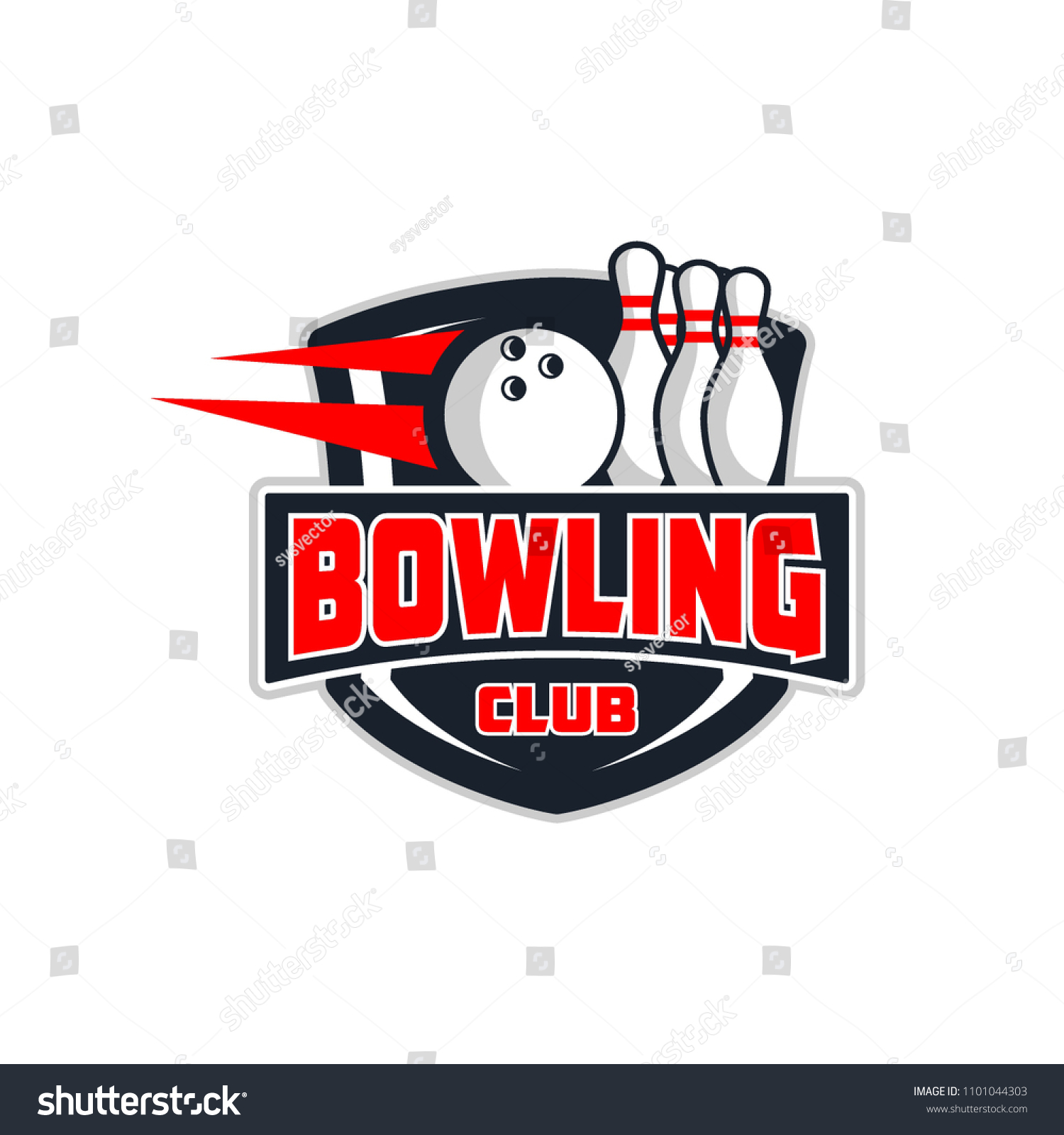 Bowling Logo Design Template Emblem Tournament Stock Vector (Royalty ...