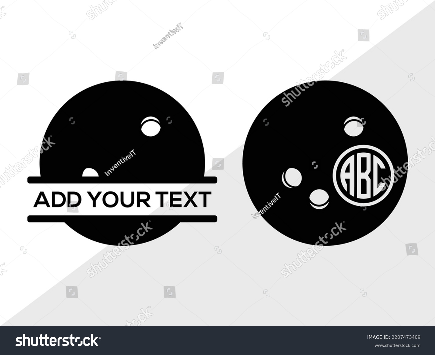 SVG of Bowling Monogram SVG Printable Vector Illustration svg