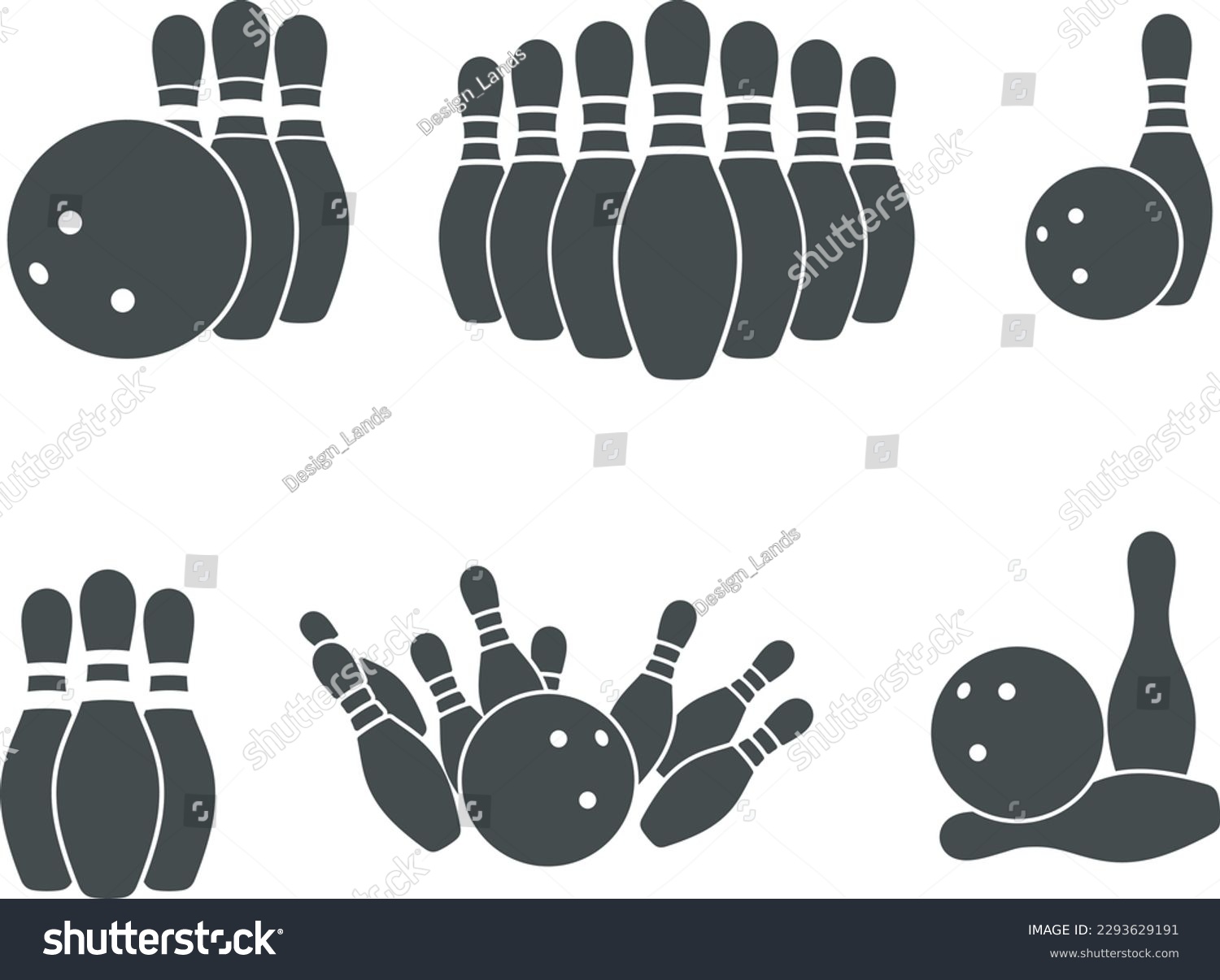 SVG of Bowling pins silhouette, Bowling ball silhouette, Bowling Kegel SVG  svg