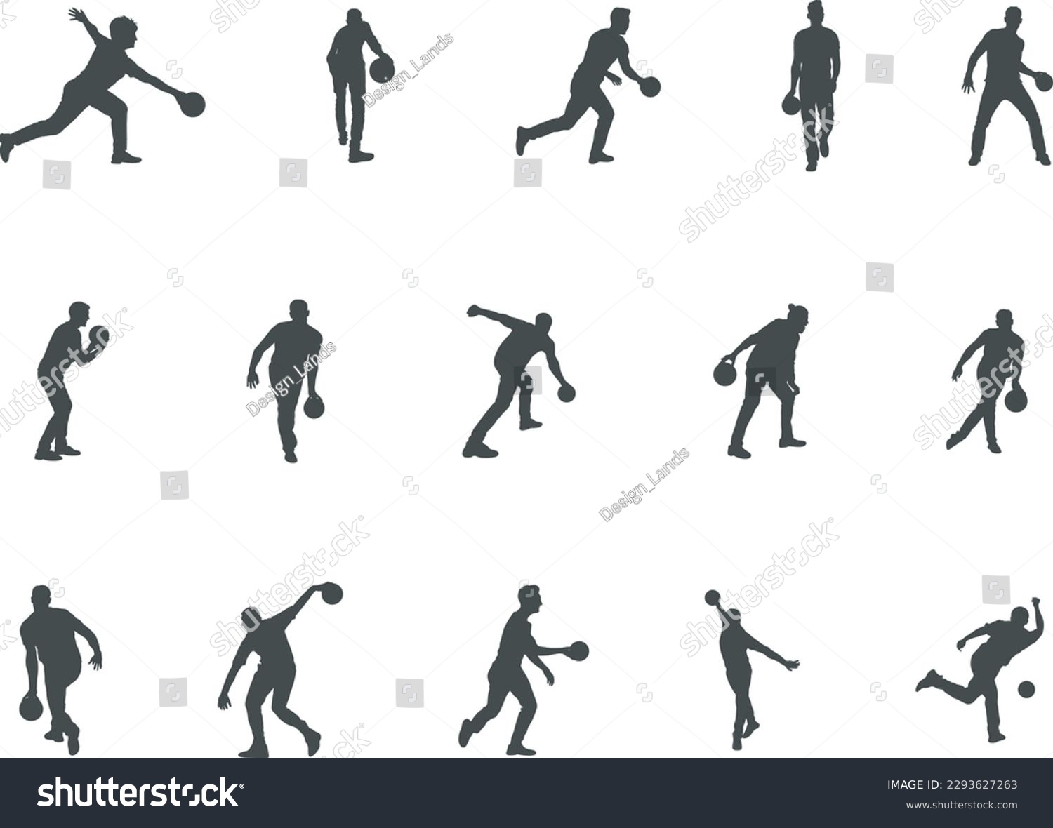 SVG of Bowling player silhouettes, Bowling people silhouettes, Bowling player SVG, Bowling player vector svg