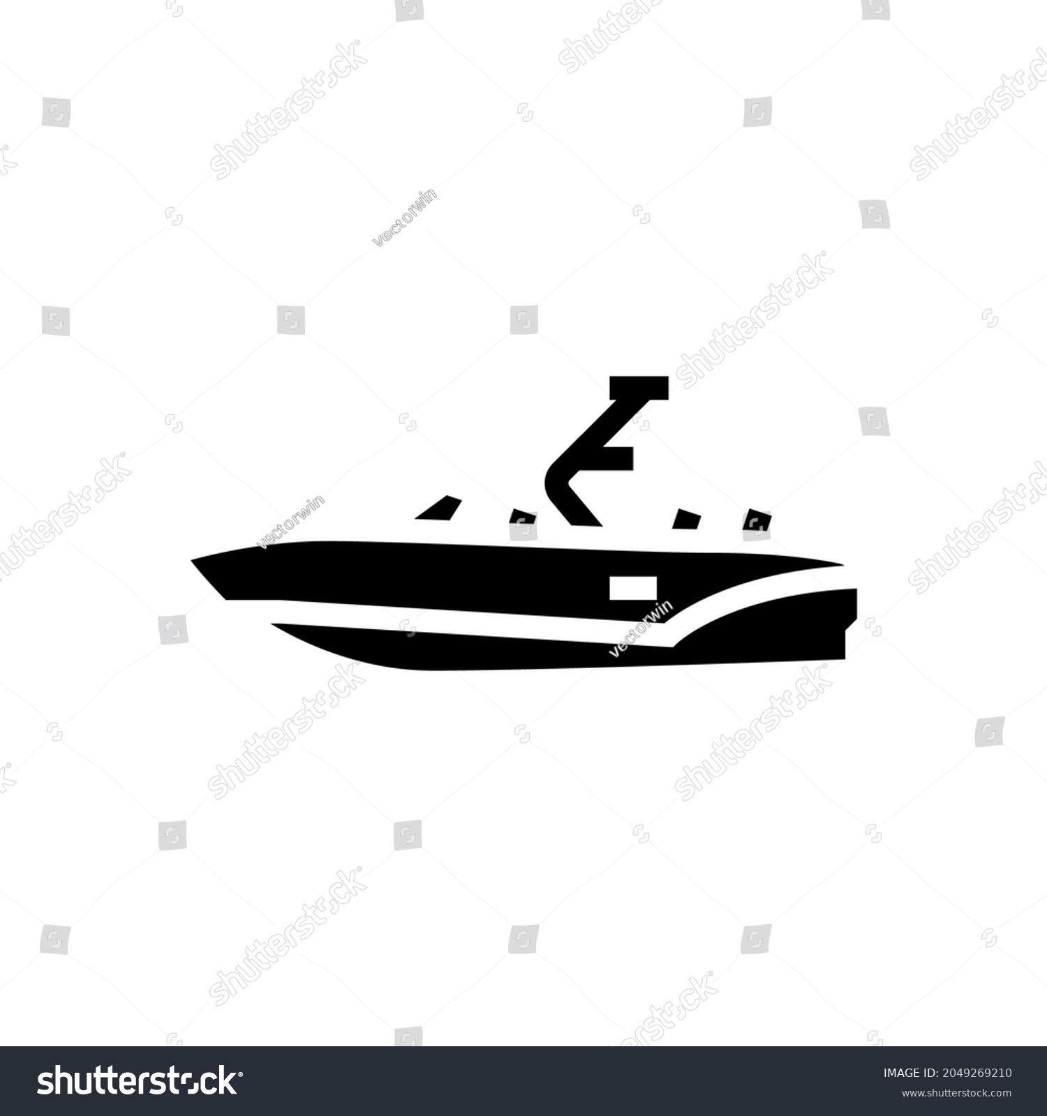SVG of bowrider boat glyph icon vector. bowrider boat sign. isolated contour symbol black illustration svg