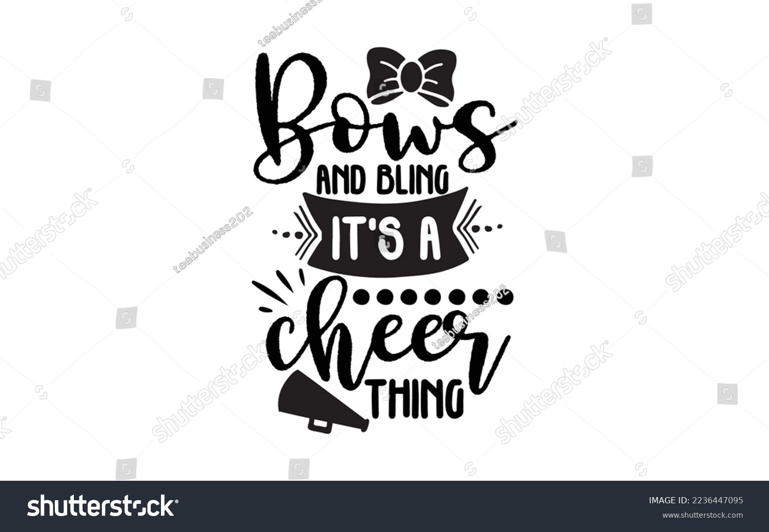 SVG of Bows and bling, it's a cheer thing t-shirt design man and women vector file svg