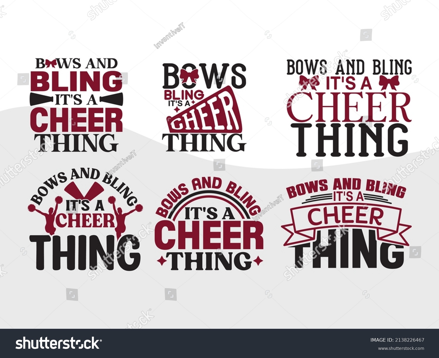 SVG of Bows And Bling Its A Cheer Thing Printable Vector Illustration svg