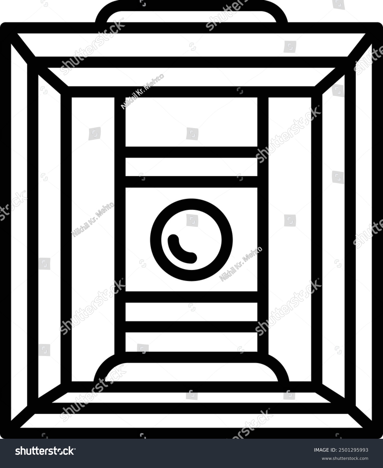 recommend clip art: Box Camera with Bellows - Minimal Camera Icon with Editable Stroke