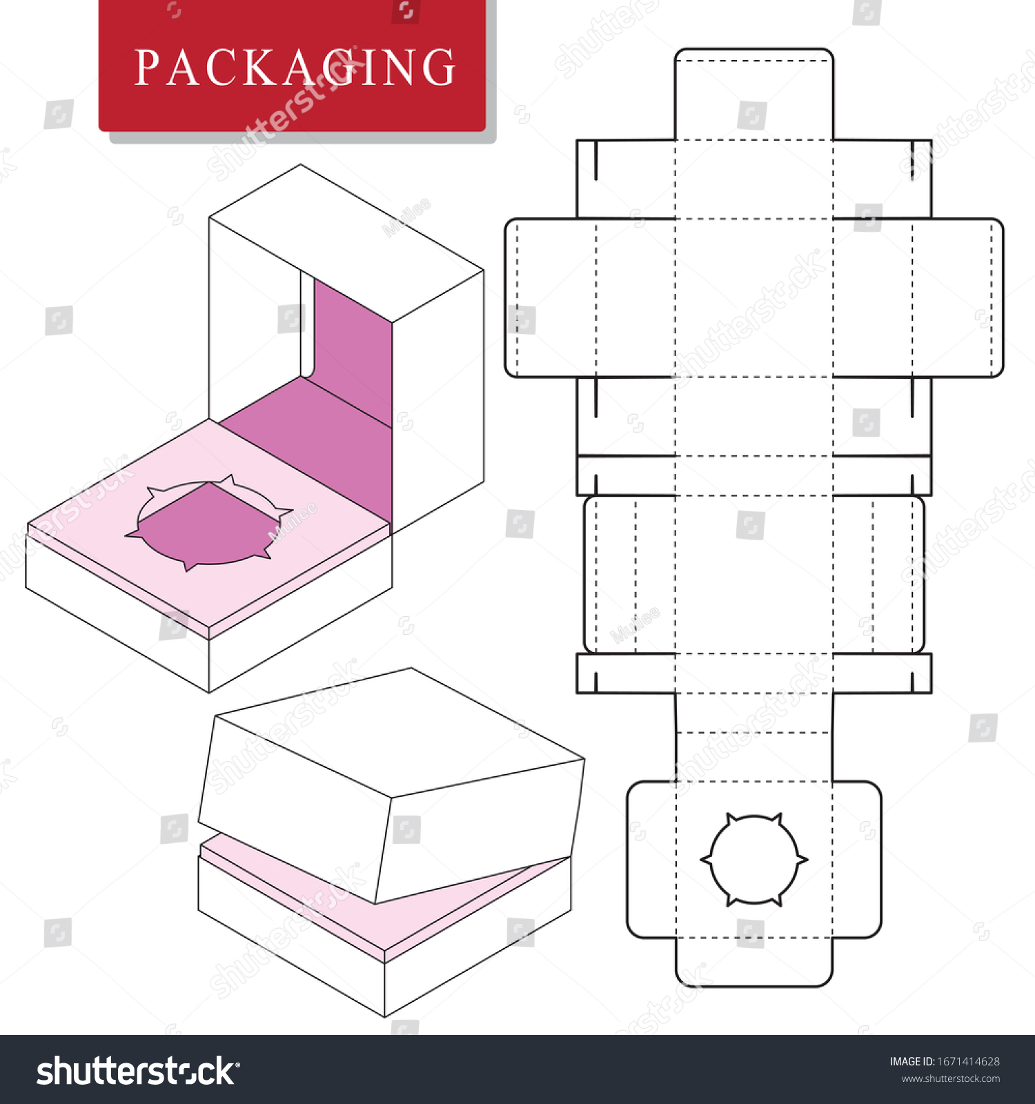 Box Template Design Product Stock Vector (Royalty Free) 1671414628 ...