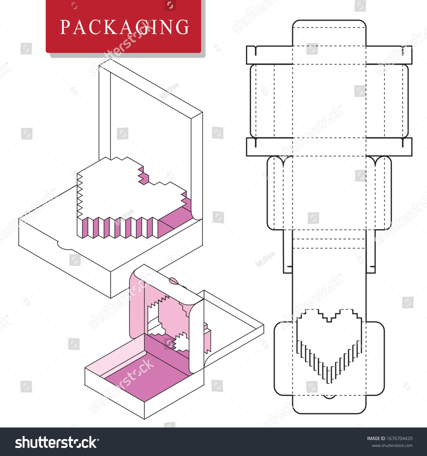 Box Template Design Product Stock Vector (Royalty Free) 1676704420