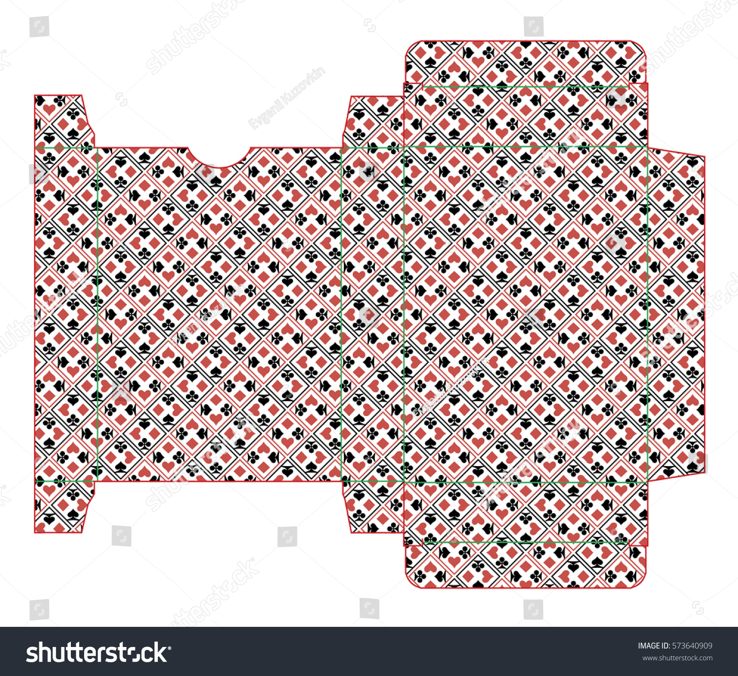Box Template Playing Card Deck Stock Vector (Royalty Free) 573640909 ...