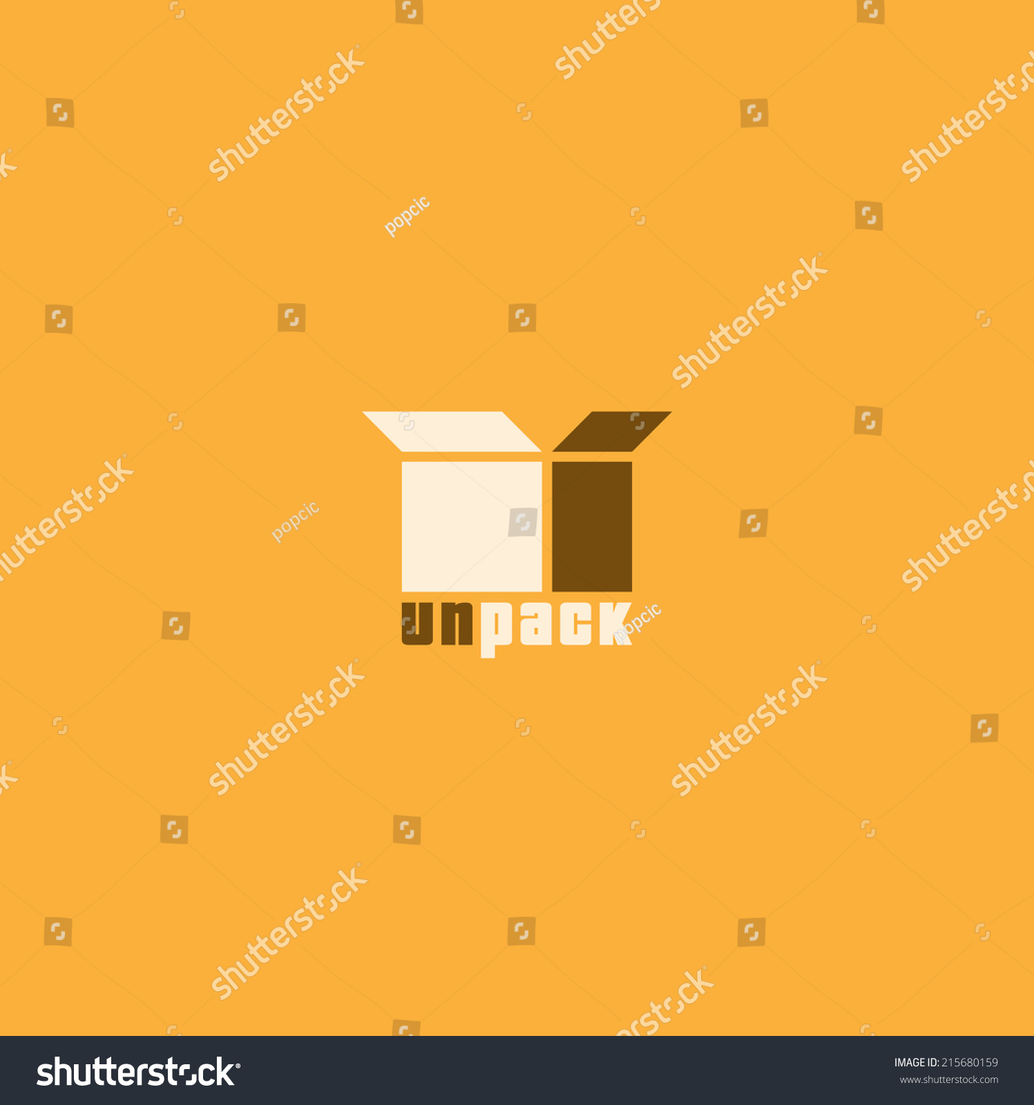 Box Unpack Symbol Stock Vector (Royalty Free) 215680159