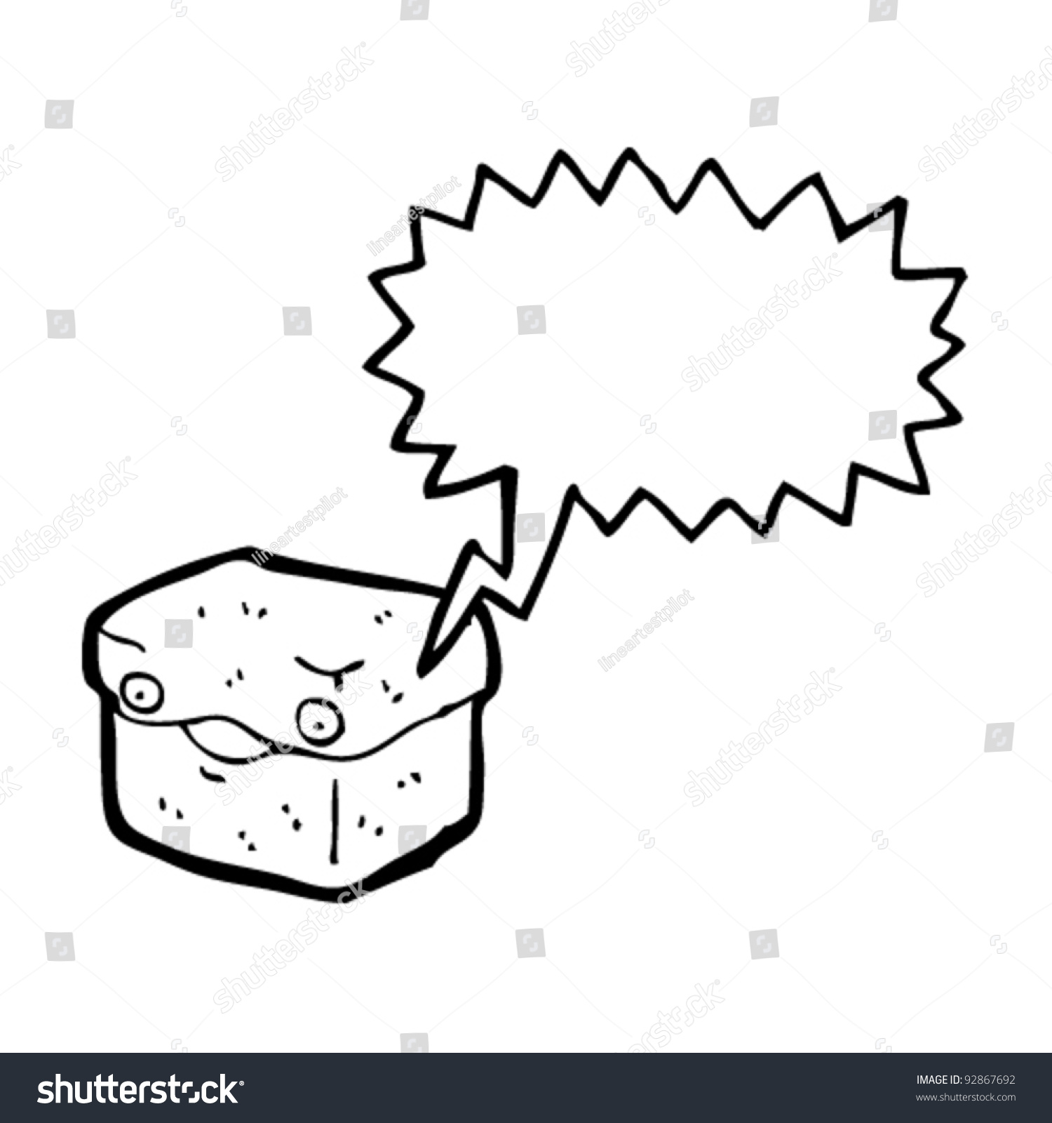 Box Face Cartoon Character Stock Vector (Royalty Free) 92867692