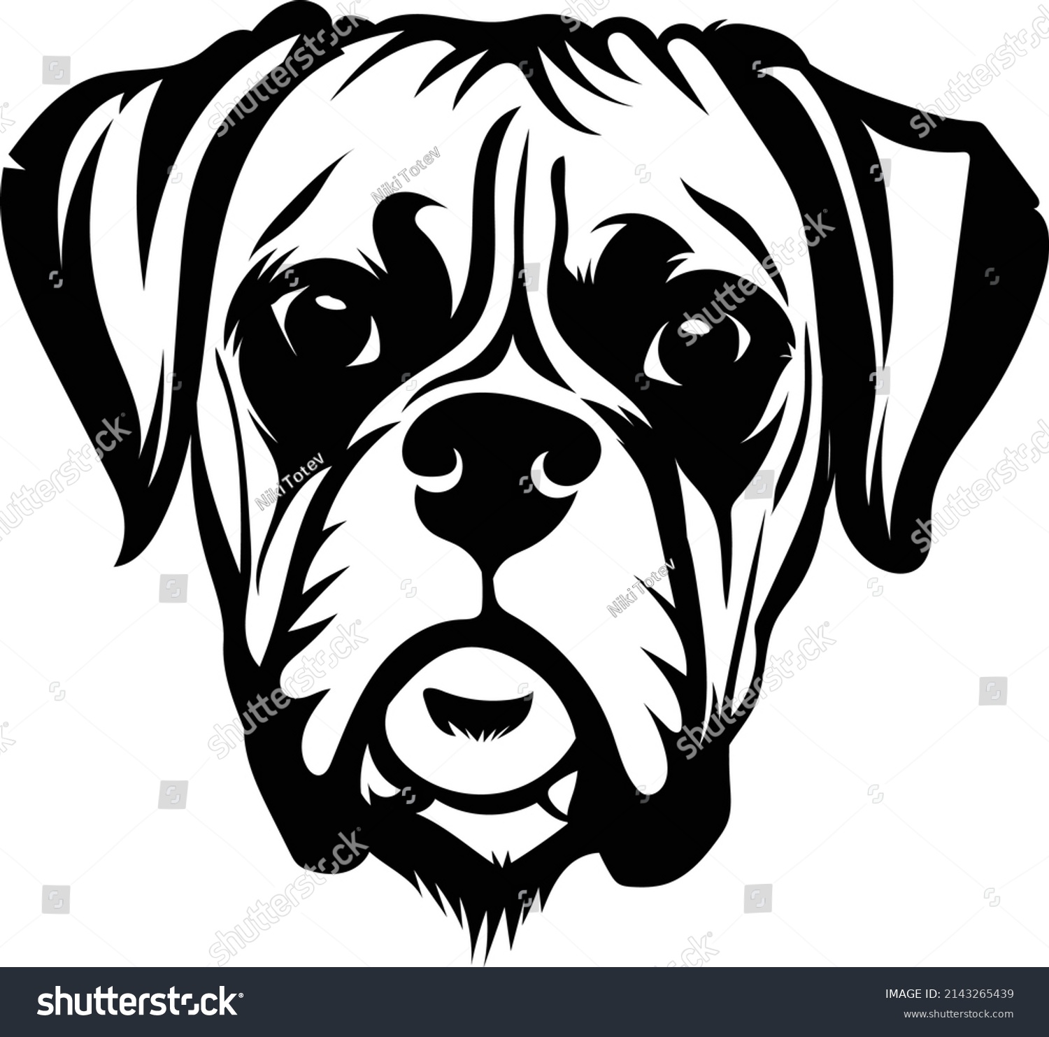 SVG of Boxer Head Peeking Dog Vector Image Cute Boxer Dog svg