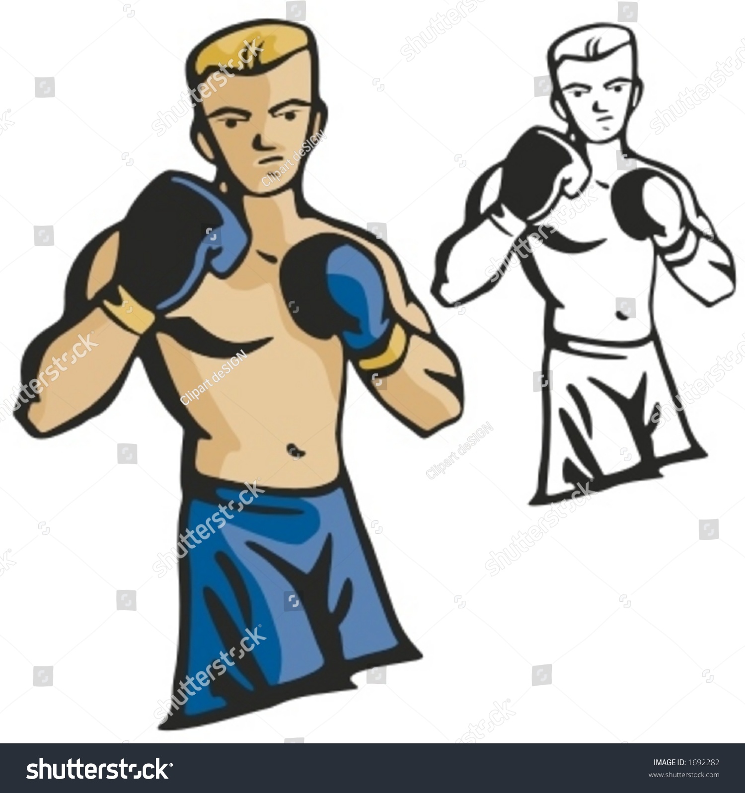 Boxer Vector Illustration Stock Vector 1692282 - Shutterstock