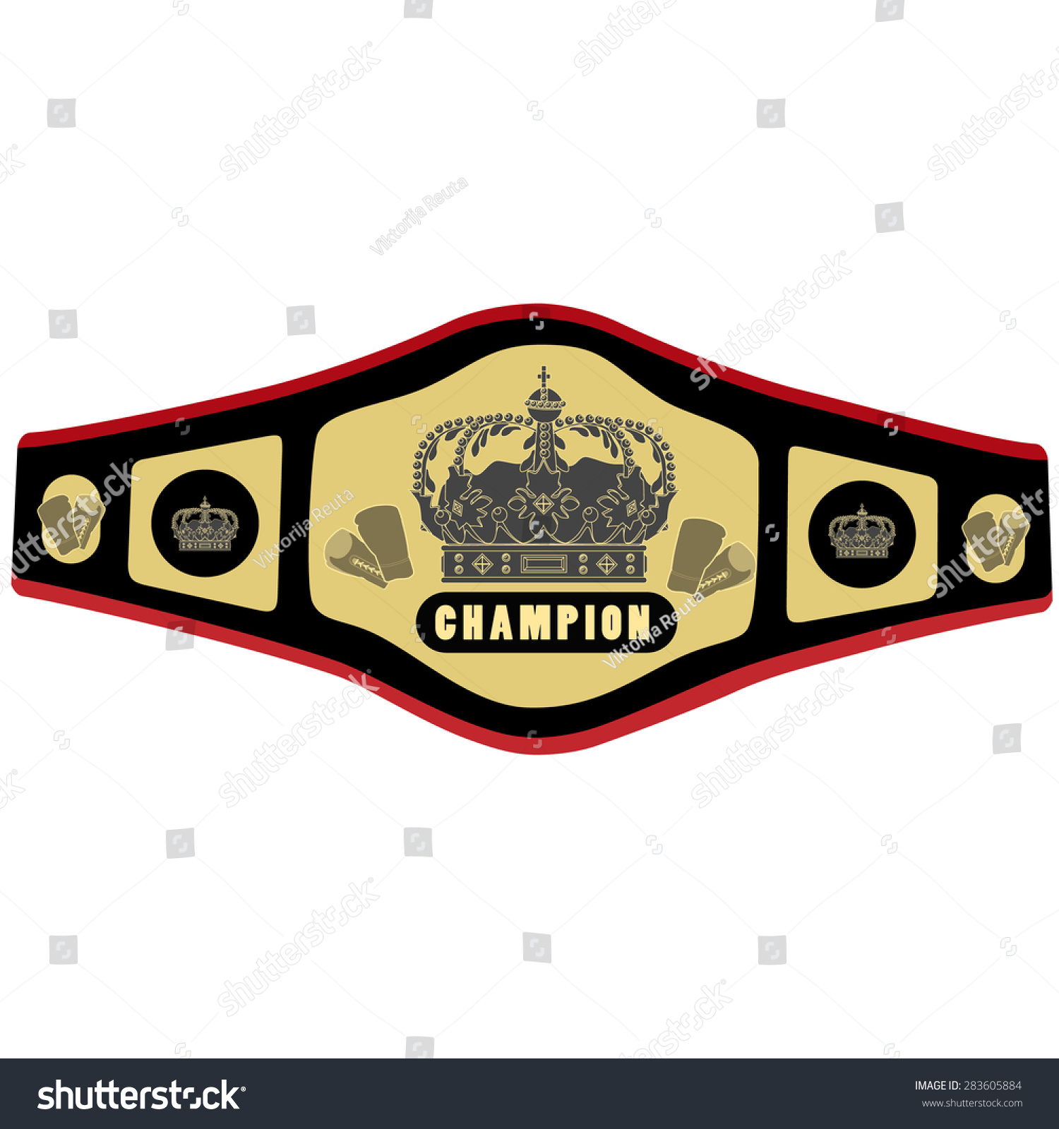 SVG of Boxing belt vector illustration. Competition belt. Golden champion belt. Championship belt icon svg