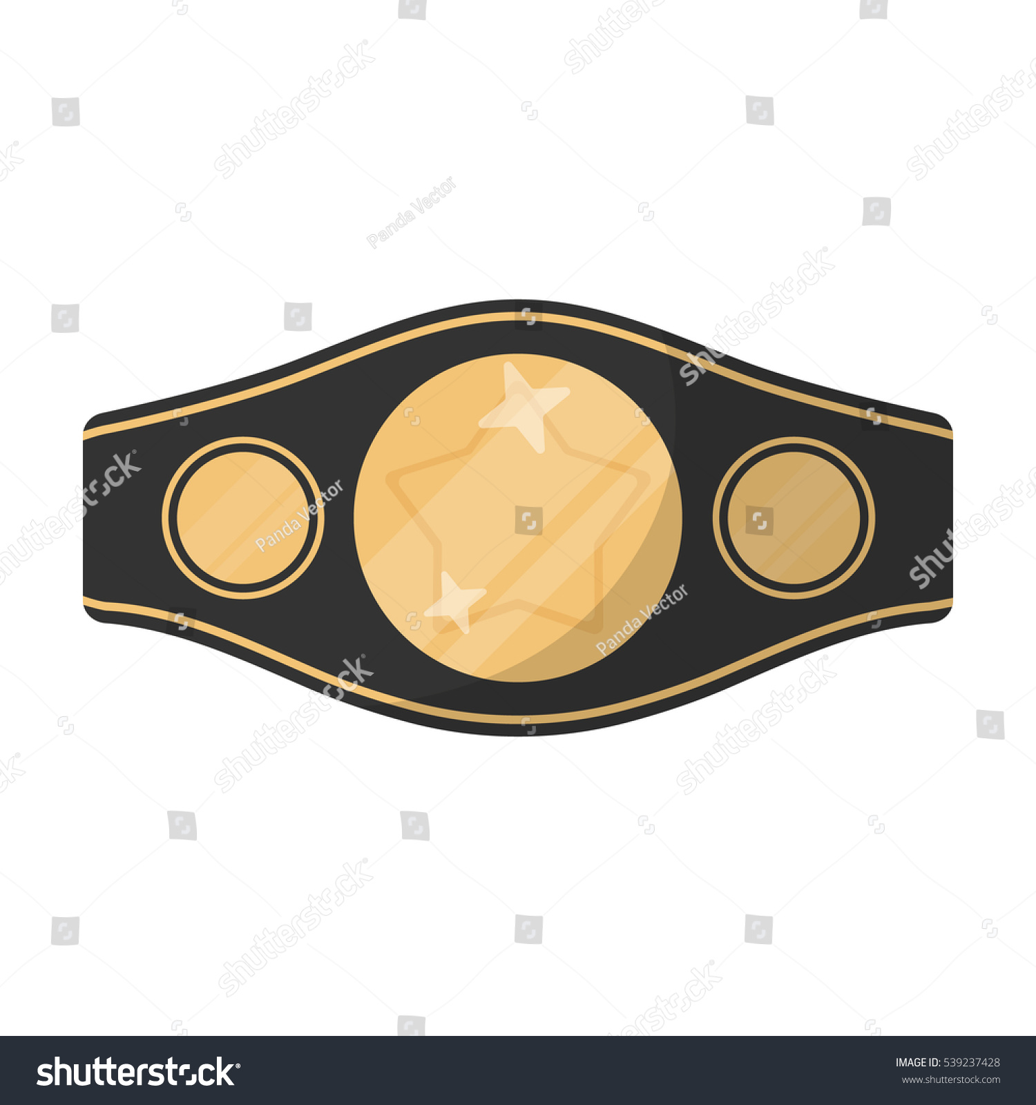 SVG of Boxing championship belt icon in cartoon style isolated on white background. Boxing symbol stock vector illustration. svg