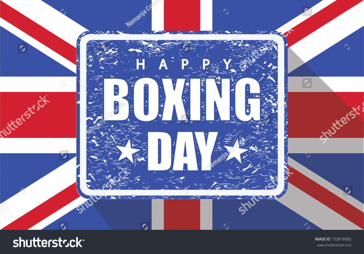 Boxing Day Rubber Stamp Uk Flag Stock Vector 733818082 Shutterstock