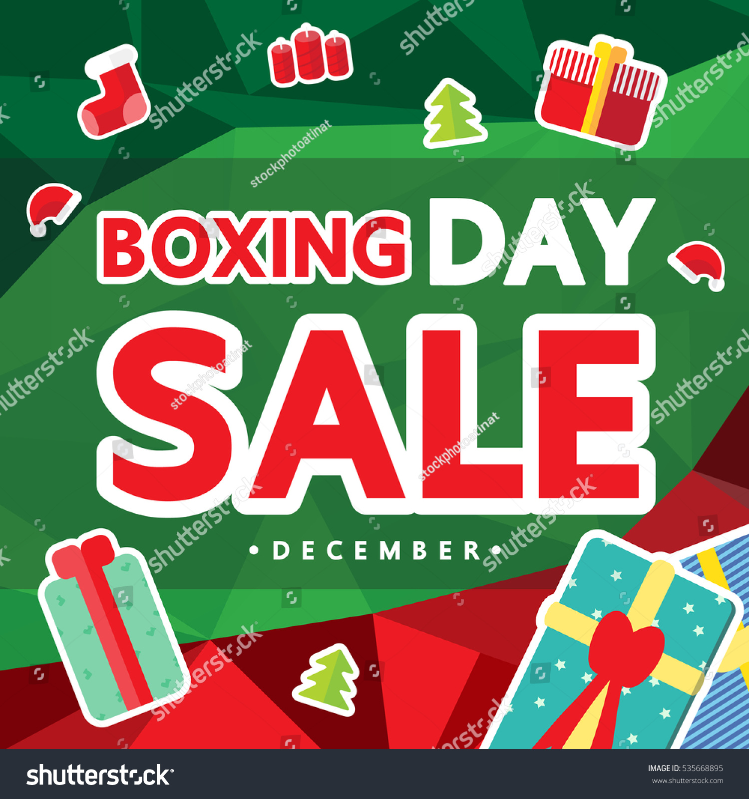 Boxing Day Sale Christmas Day Stock Vector (Royalty Free) 535668895