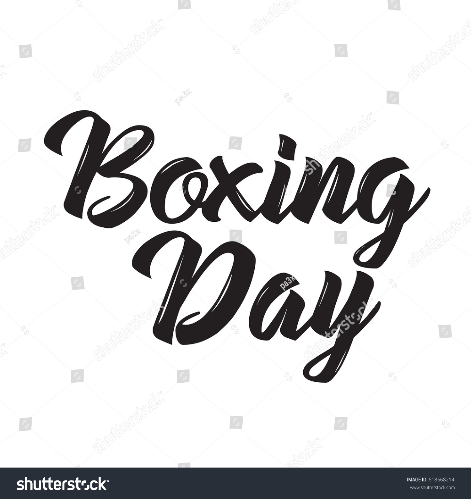 Boxing Day Text Design Vector Calligraphy Stock Vector ...