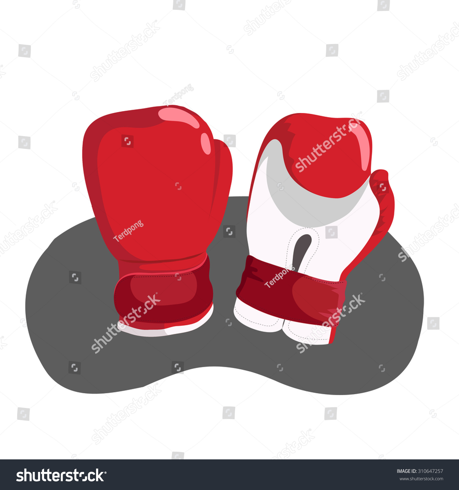 Boxing Gloves Cartoon Vector Stock Vector (Royalty Free) 310647257