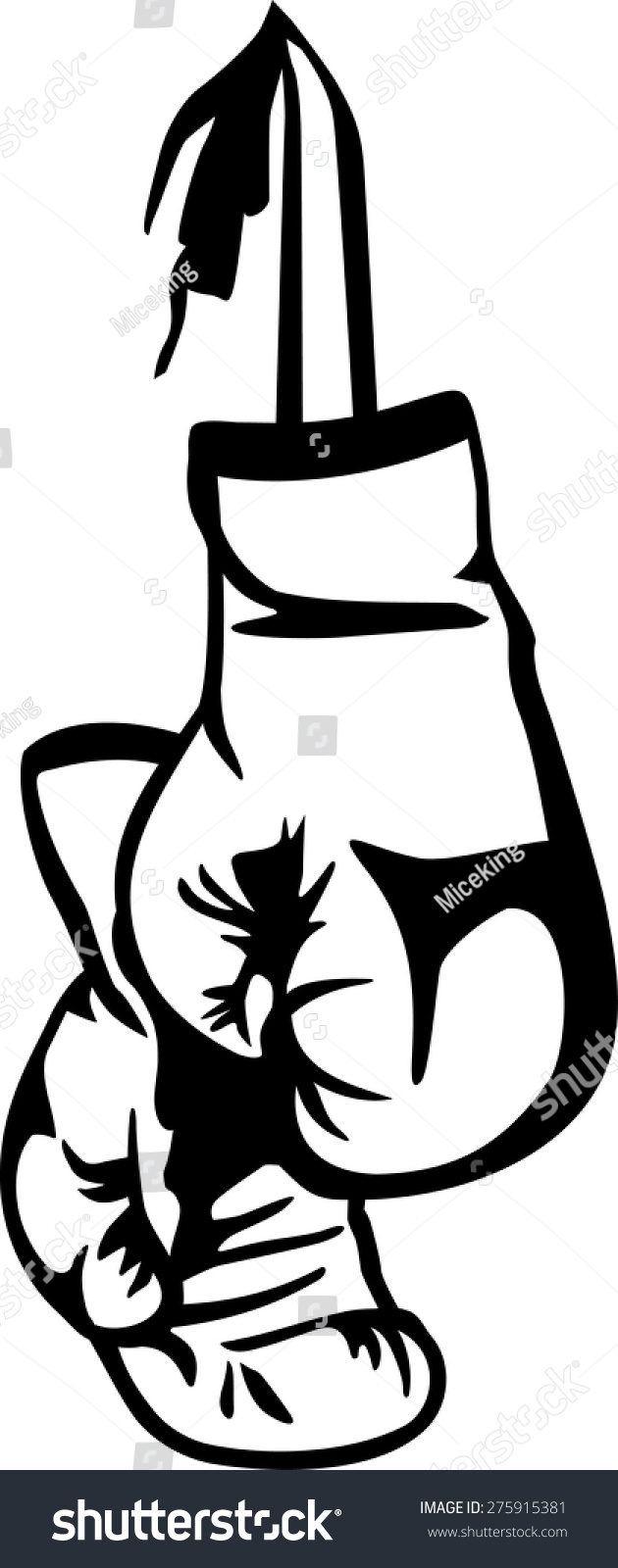 Boxing Gloves Silhouette vector de stock (libre de regalías) 275915381