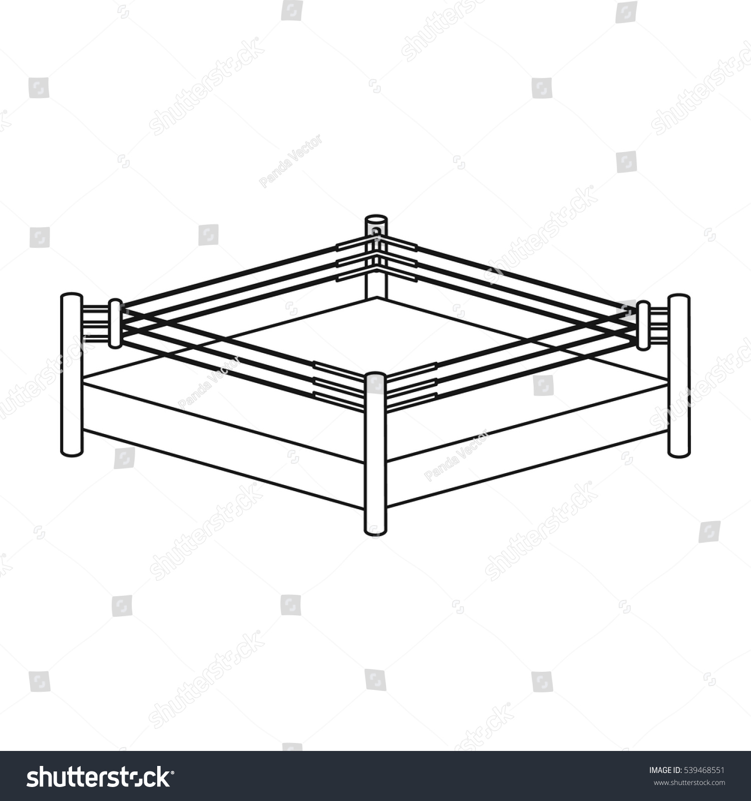 Boxing Ring Icon Outline Style Isolated Stock Vector (royalty Free 