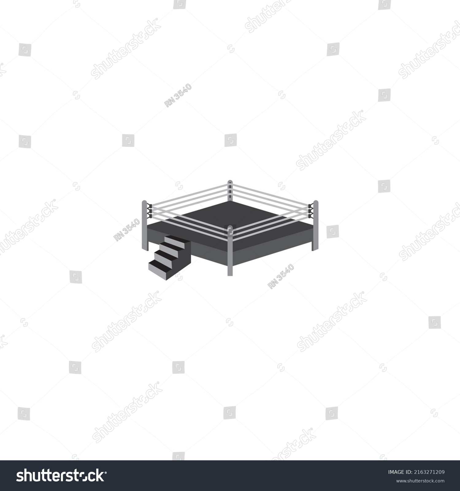 Boxing Ring Vector Icon Illustration Logo Stock Vector (Royalty Free ...