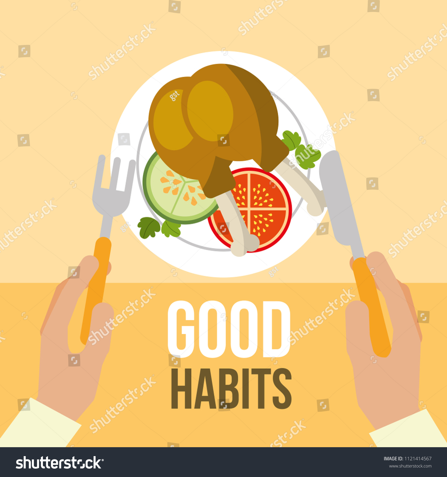 Boy Girl Healthy Good Habits Stock Vector Royalty Free 1121414567 Shutterstock 8667