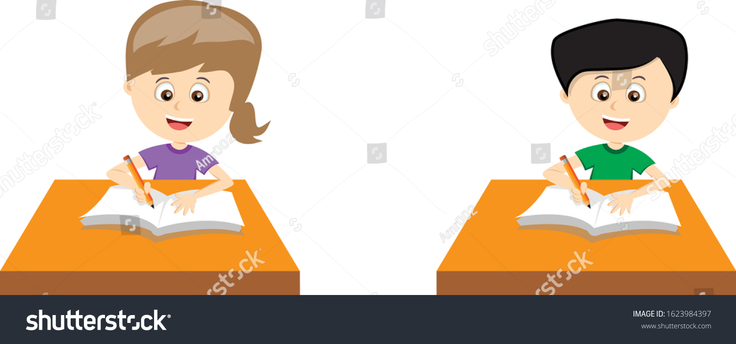 Boy Girl Study Eps Ready Print Stock Vector (Royalty Free) 1623984397 ...